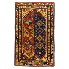 Tapis turc ancien en laine à motifs Megri Z, milieu du XIXe siècle