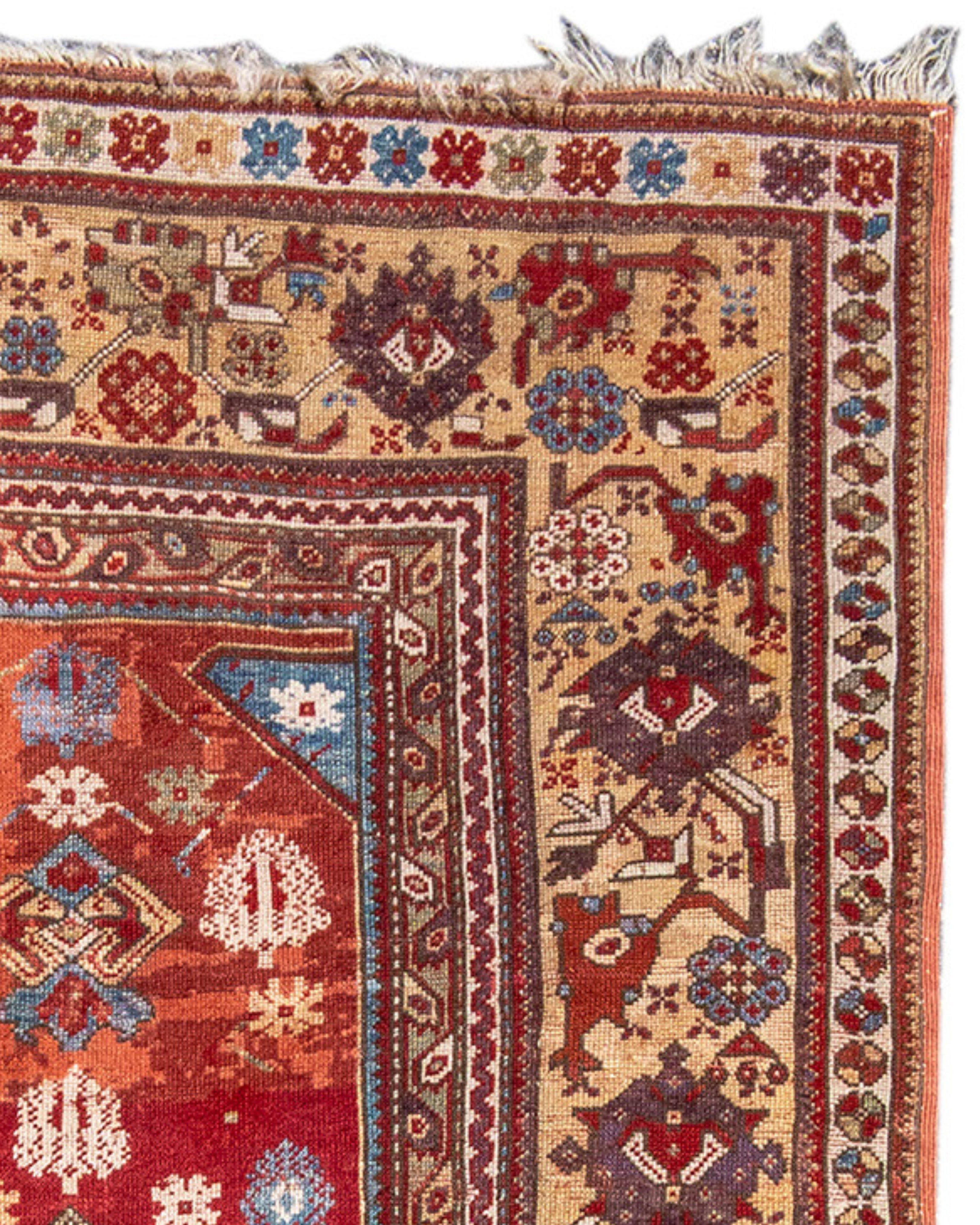 Antique Turkish Melas Rug, 19th Century

Additional Information:
Dimensions: 3'7