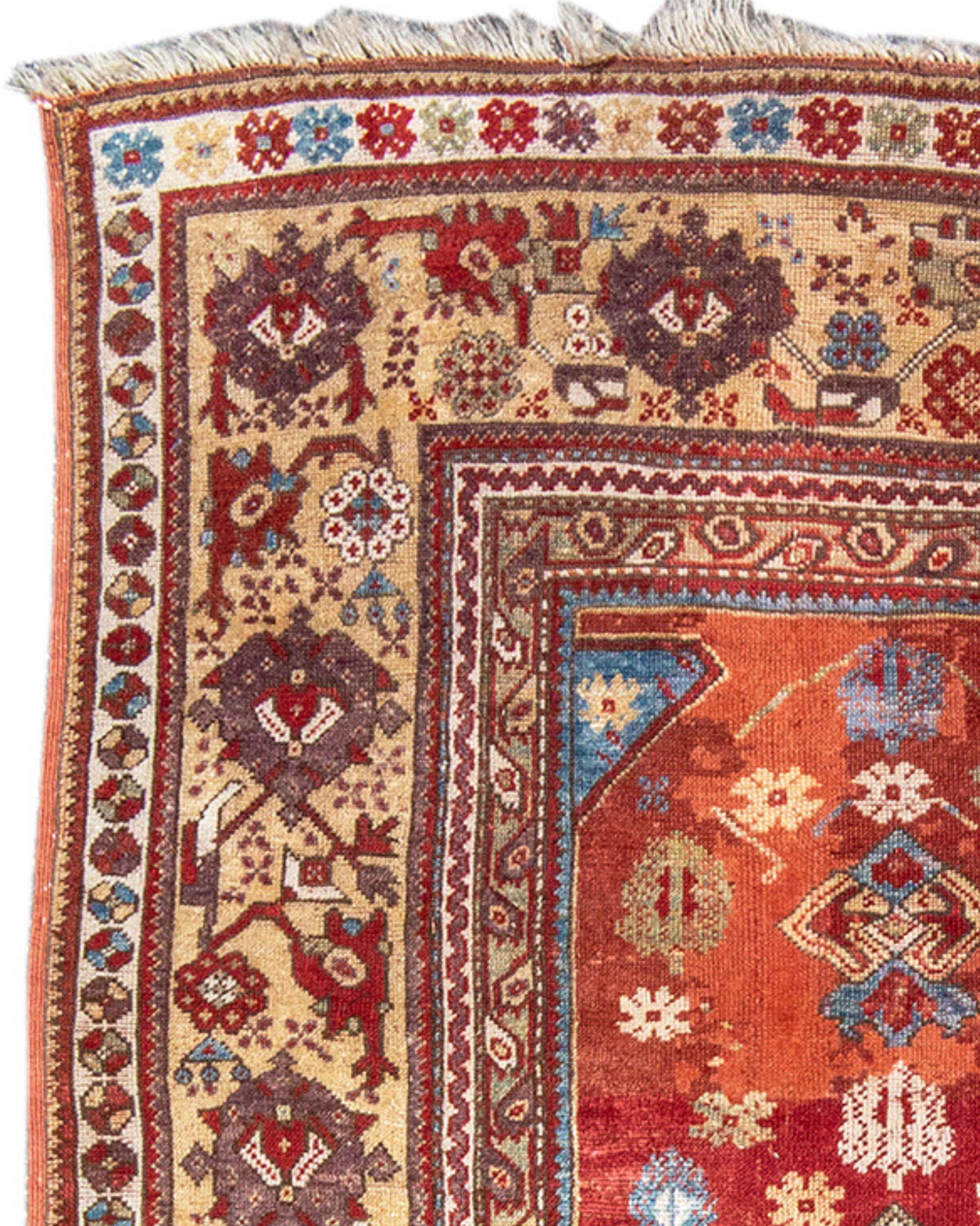 Antiker türkischer Melas-Teppich, 19. Jahrhundert (Türkisch) im Angebot
