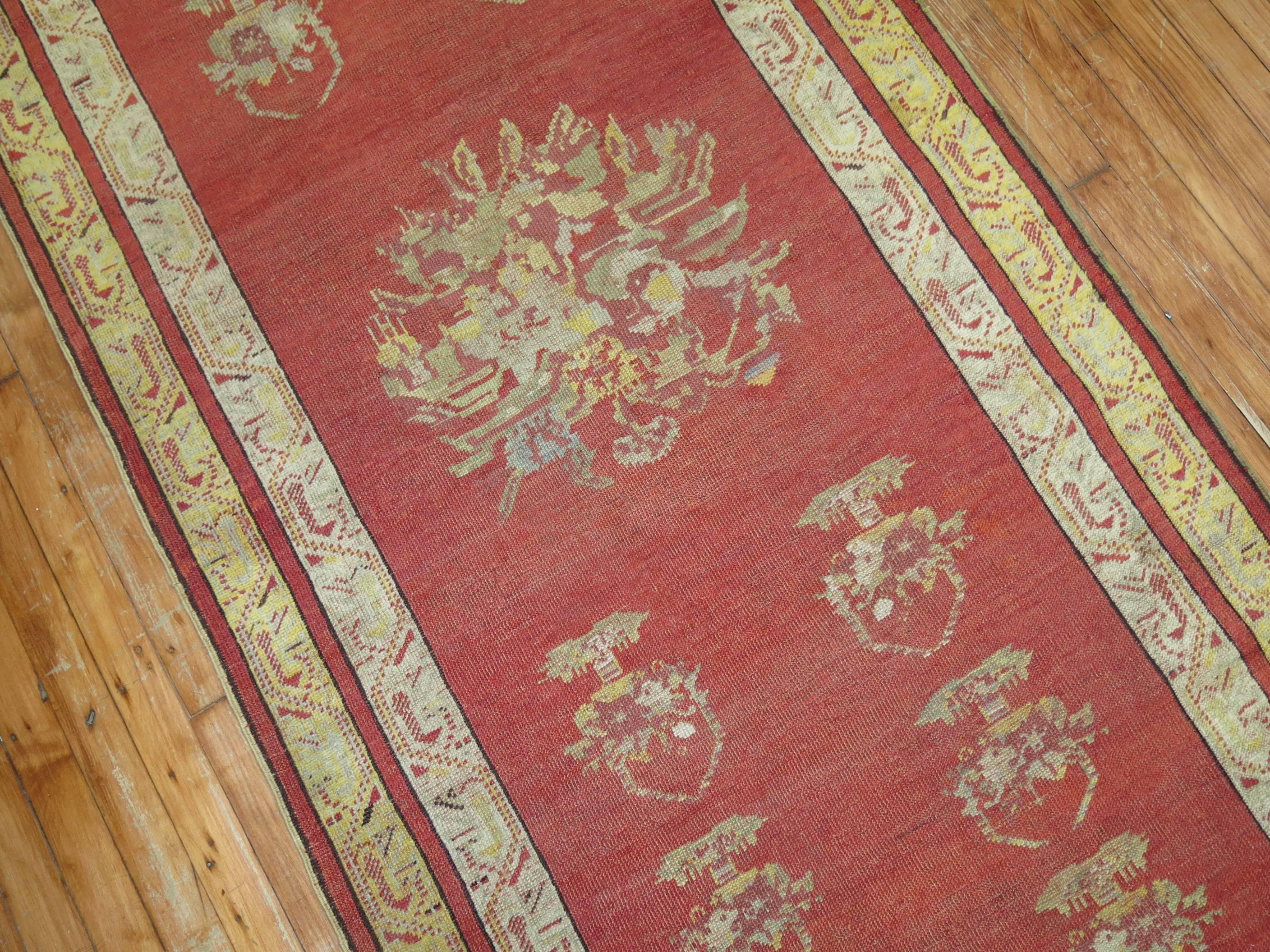 XIXe siècle Tapis de couloir turc ancien Melas en vente