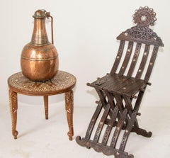 Antique Turkish Middle Eastern Copper Hammered Oversized Water Pot 19th Century