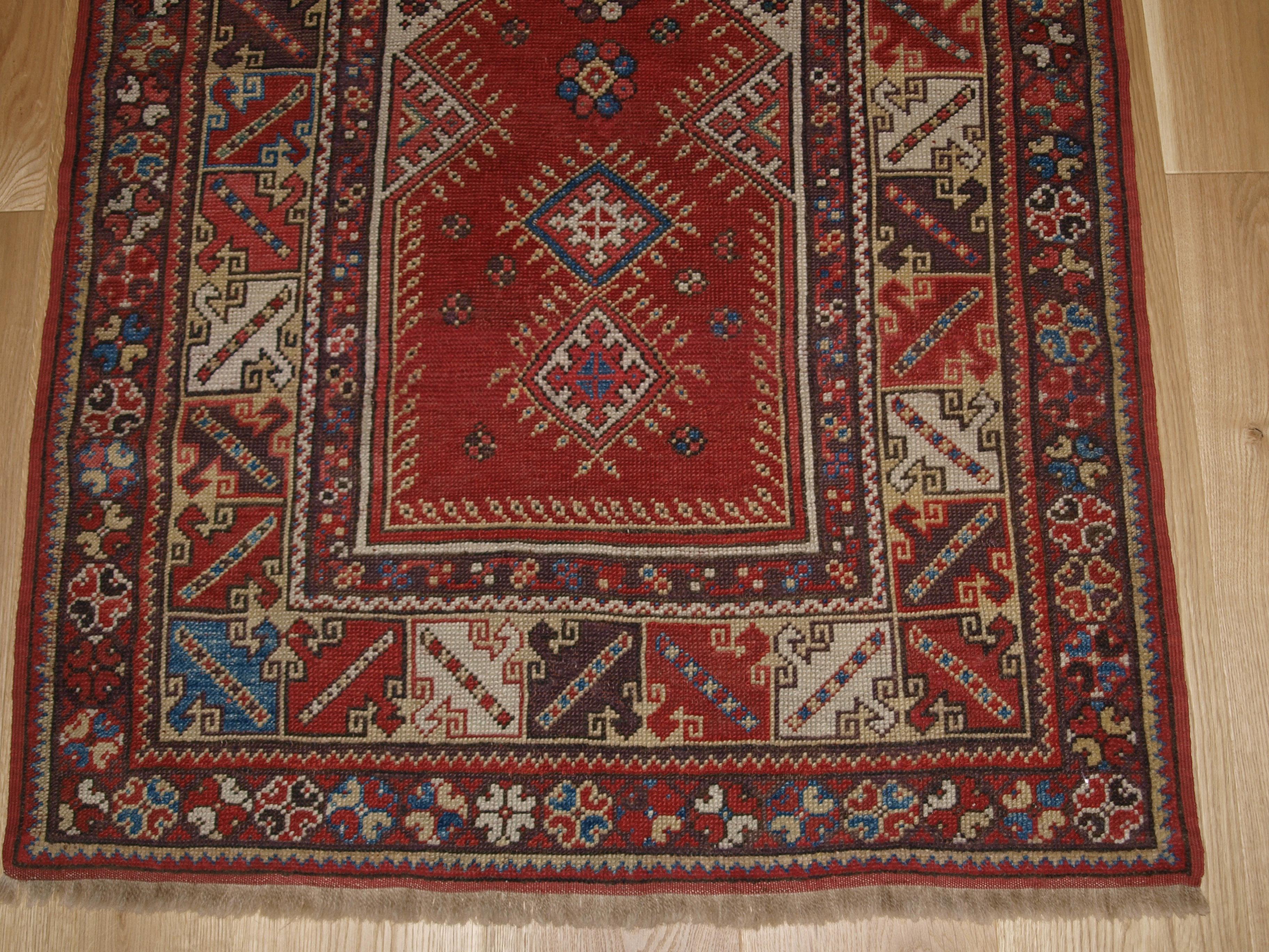 Antique Turkish Milas prayer rug of classic design with superb soft wool. For Sale 1