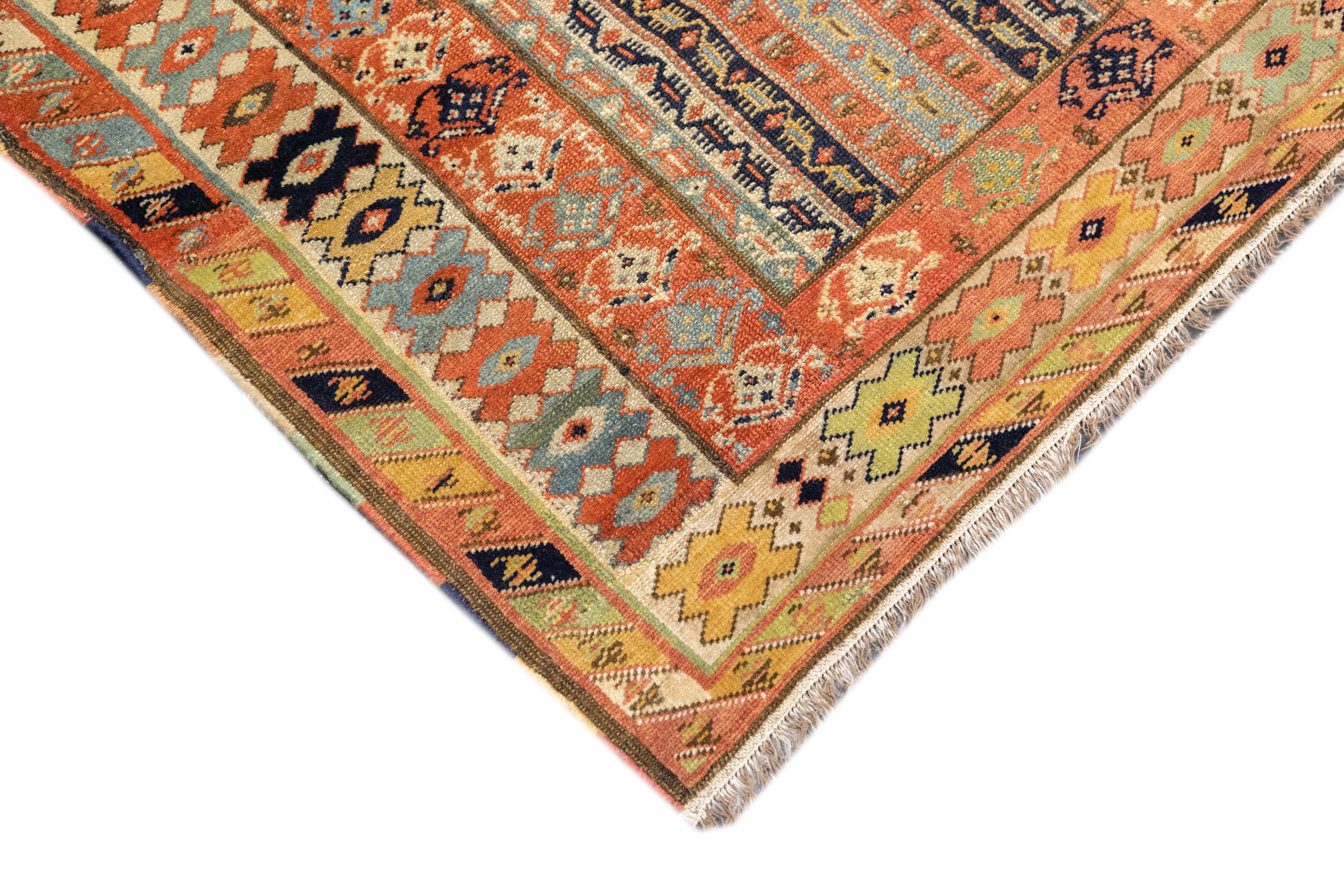 Hand-Knotted Antique Turkish Milas Rug 3'9'' x 4'6'' For Sale