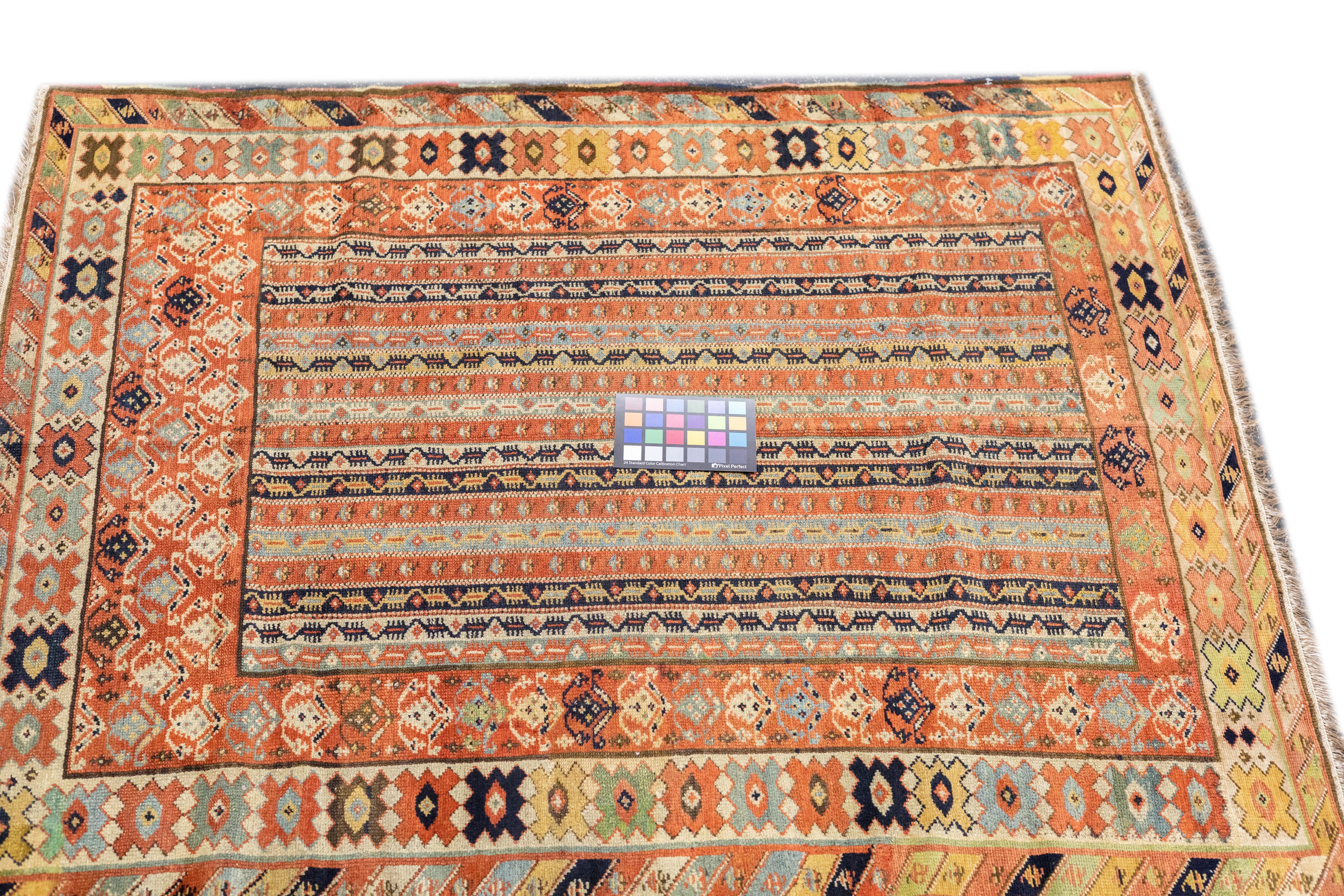 Antique Turkish Milas Rug 3'9'' x 4'6'' For Sale 1