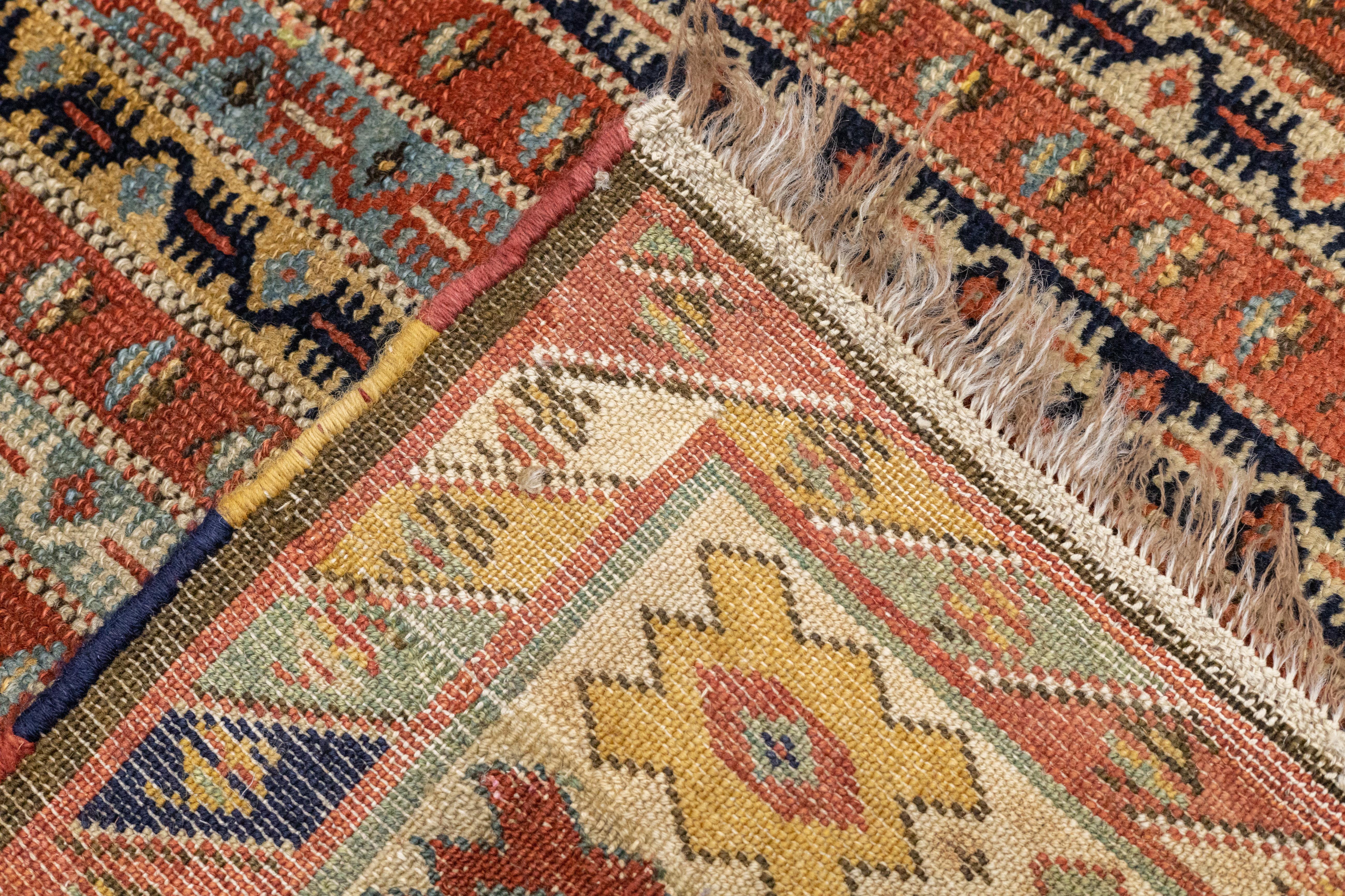 Antique Turkish Milas Rug 3'9'' x 4'6'' For Sale 2