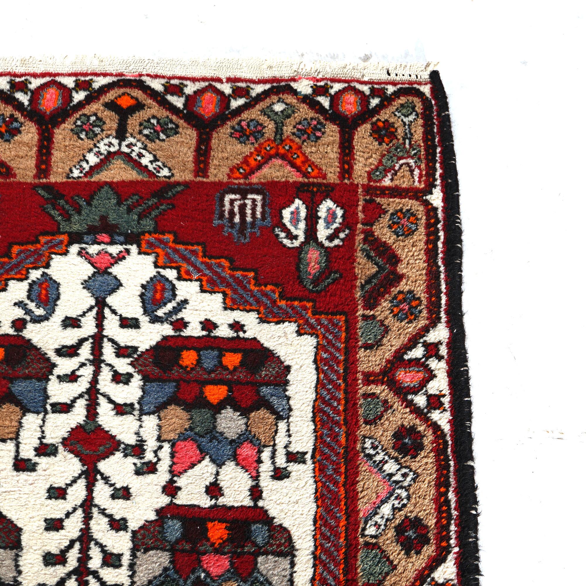 Antique Turkish Oriental Wool Rug Circa 1930 For Sale 12