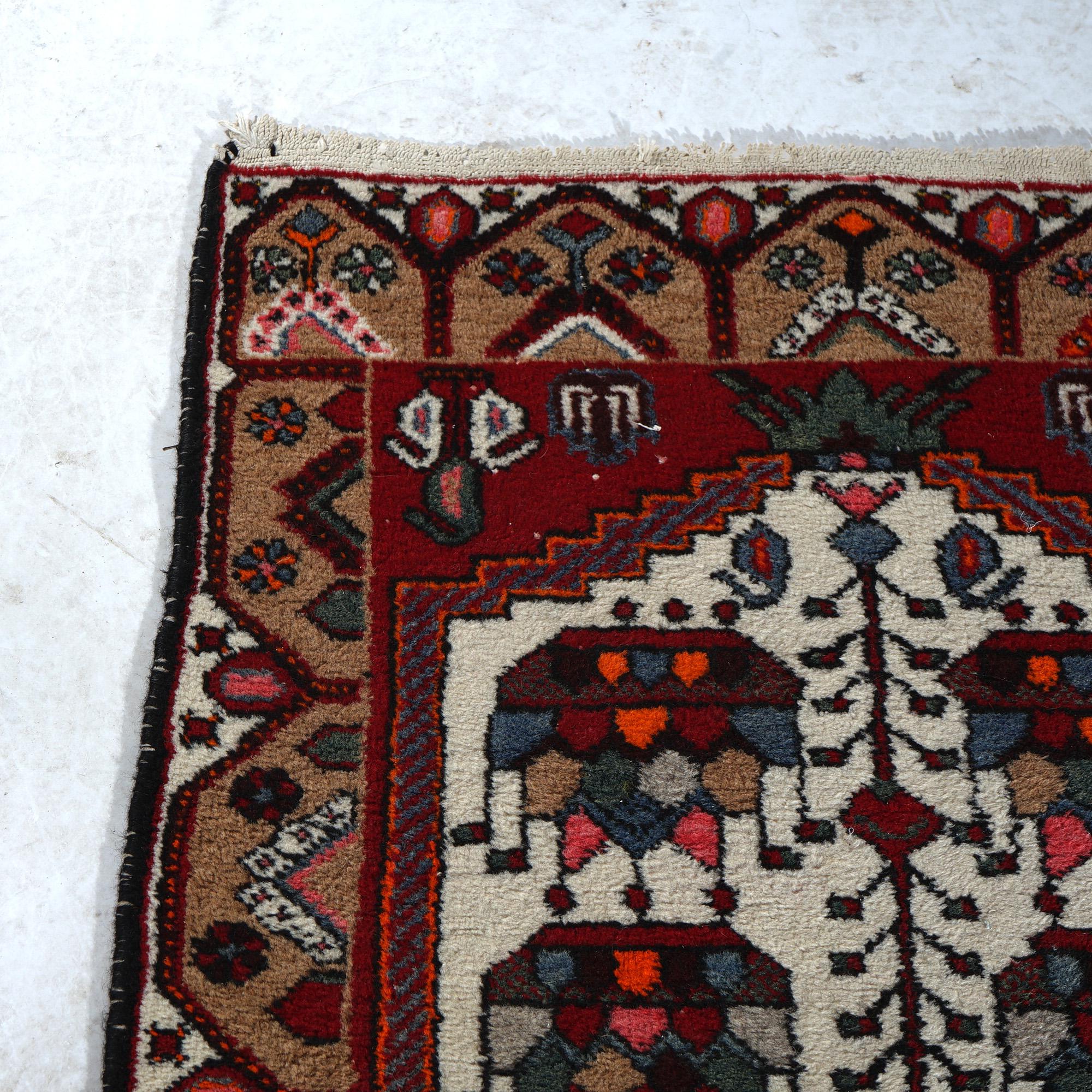 Antique Turkish Oriental Wool Rug Circa 1930 13