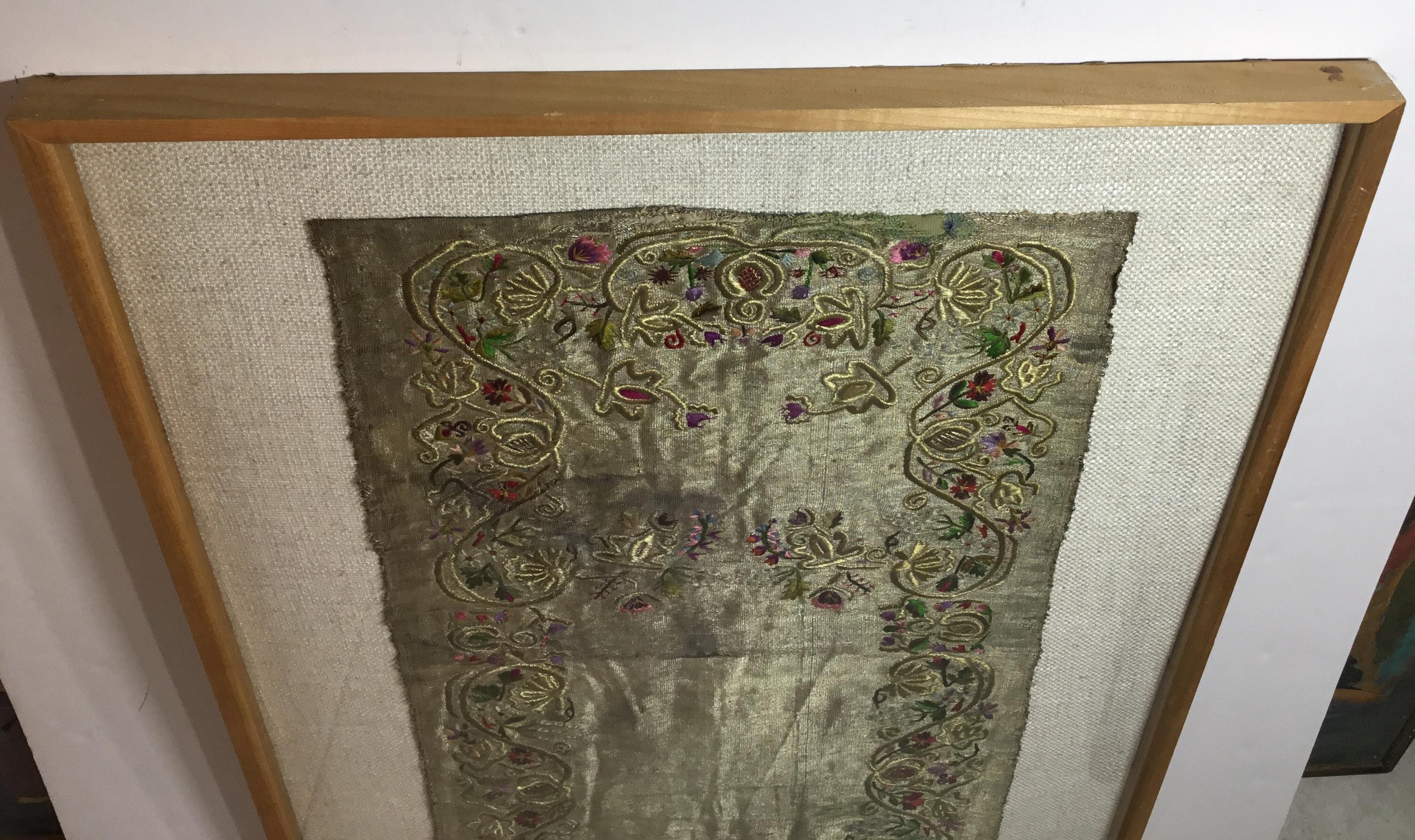Antique Turkish Ottoman Embroidery, Embroidery Antique Rug 10