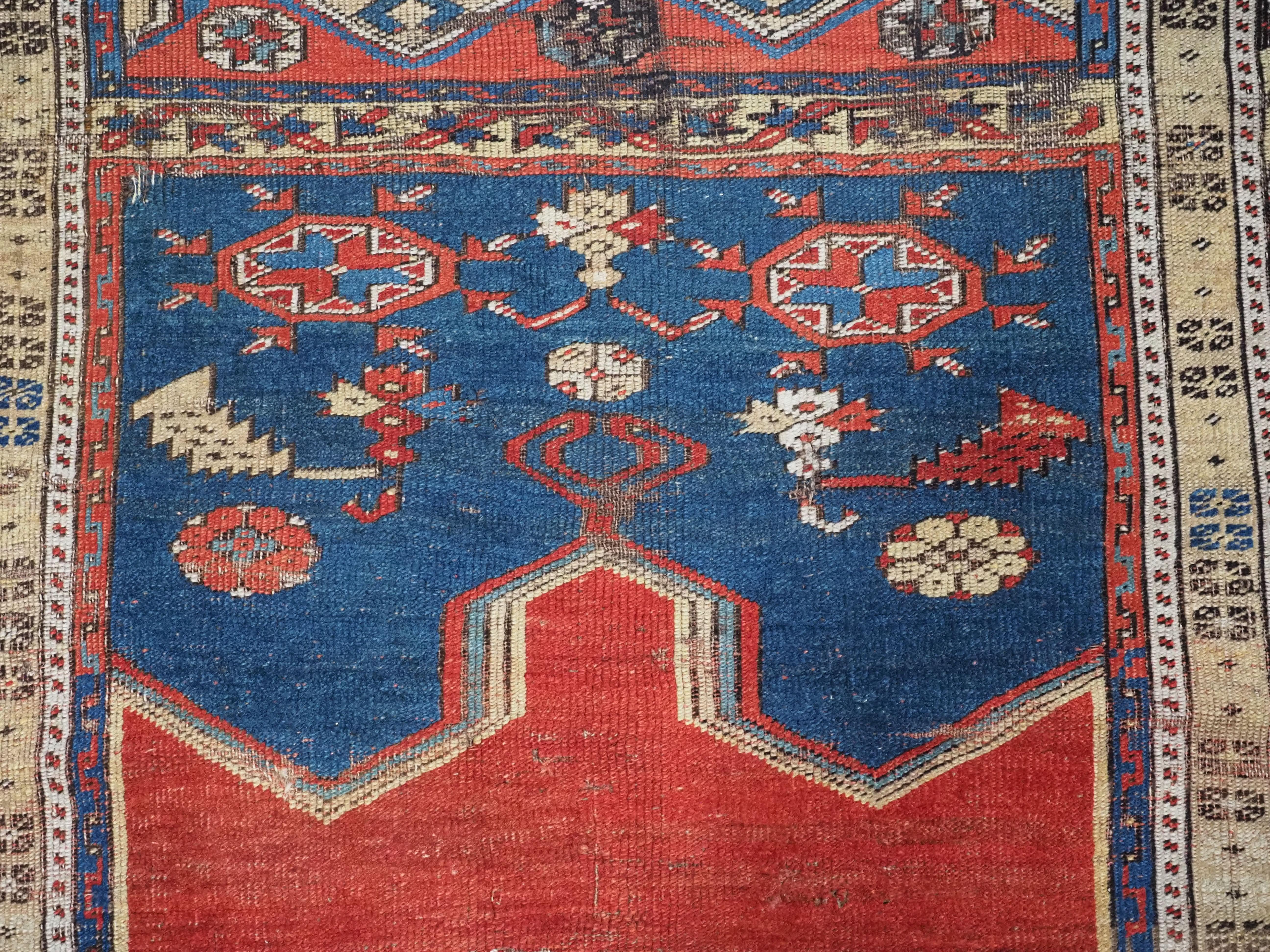 Antique Turkish Ottoman Ladik prayer rug, curca 1880. For Sale 3