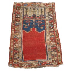 Antique Turkish Ottoman Ladik prayer rug, curca 1880.