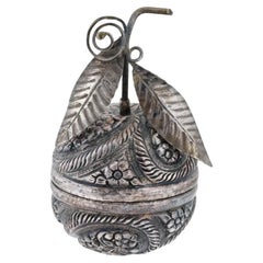 Antique Turkish Ottoman Silver Engraved Box