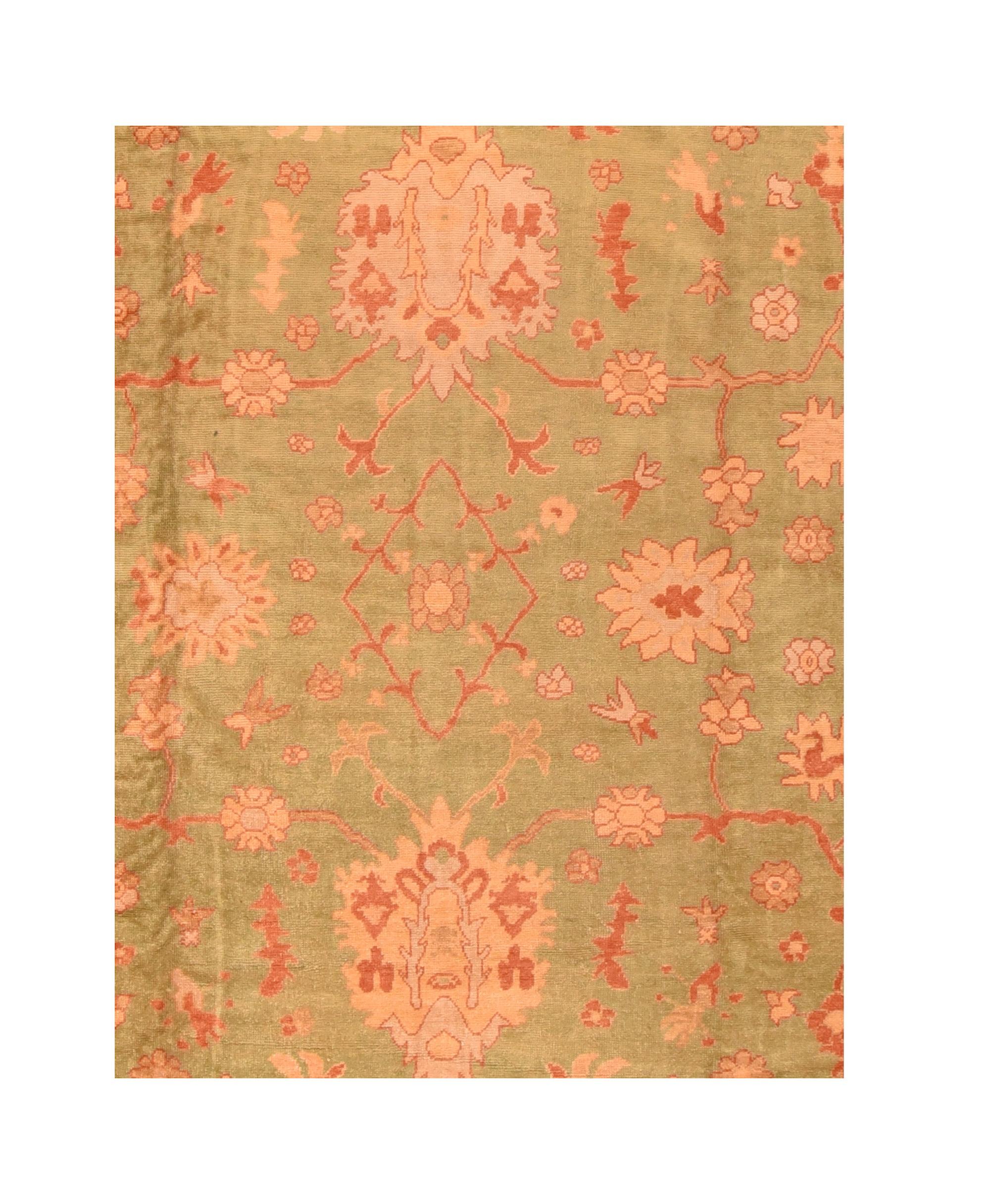 Antique Turkish Oushak 13’7” x 17’2” In Good Condition For Sale In New York, NY
