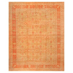 Antique Turkish Oushak Allover Rug. 11 ft 2 in x 14 ft 2 in