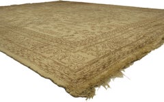 Antique Turkish Oushak Area Rug with Amish Shaker Style