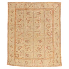 Late 19th Century Antique Turkish Oushak Rug with Traditional Style