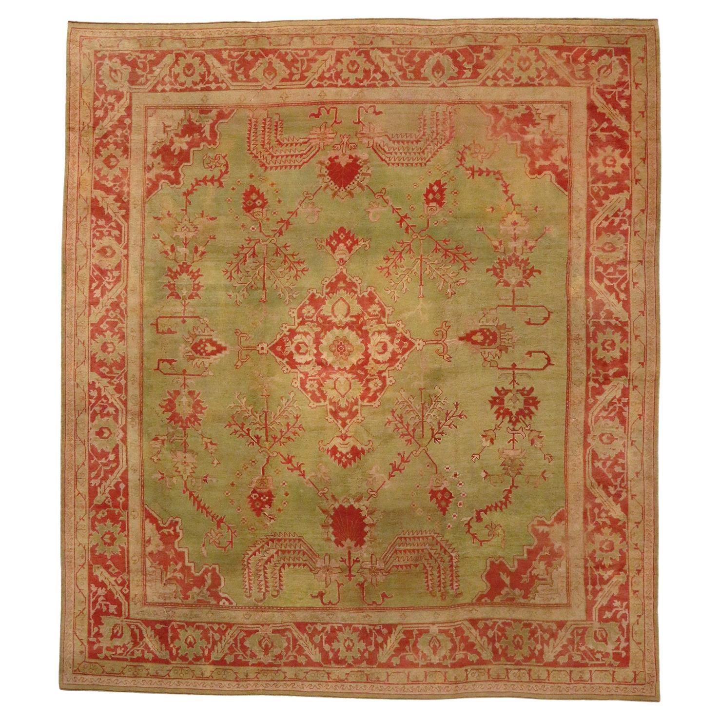 Late 19th Century Turkish Oushak Carpet with Parisian Elegance and Modern Style