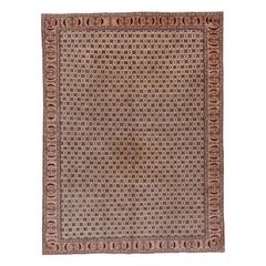 Antique Turkish Oushak Carpet, Allover Field, circa 1930s