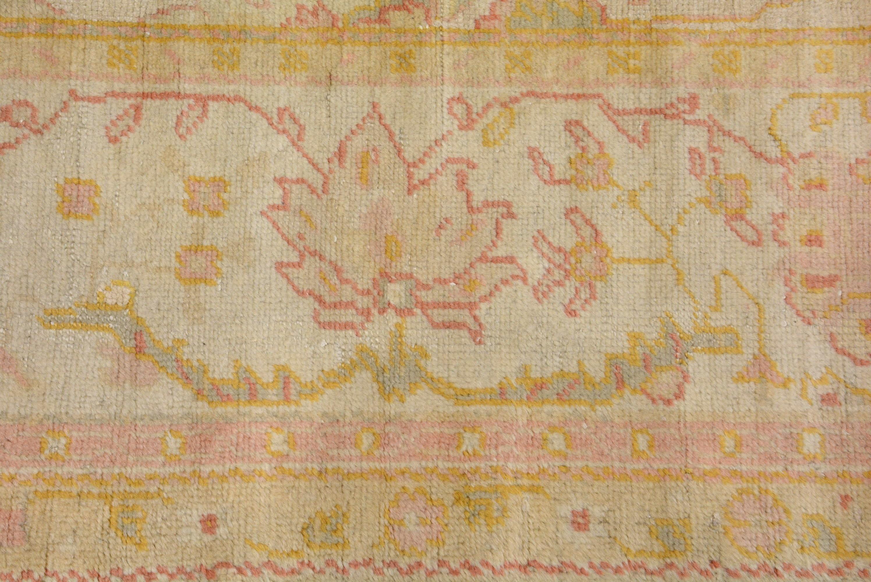 Antique Turkish Oushak Carpet In Good Condition For Sale In Closter, NJ