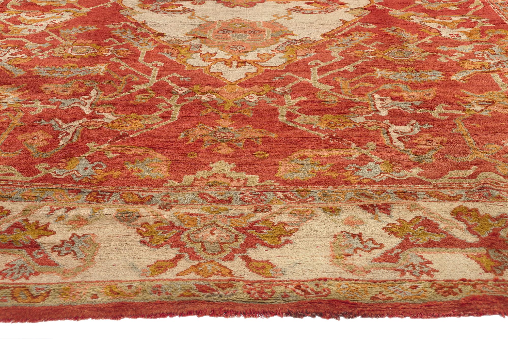Turco Tappeto turco Oushak del 1900 con stile moderno in vendita