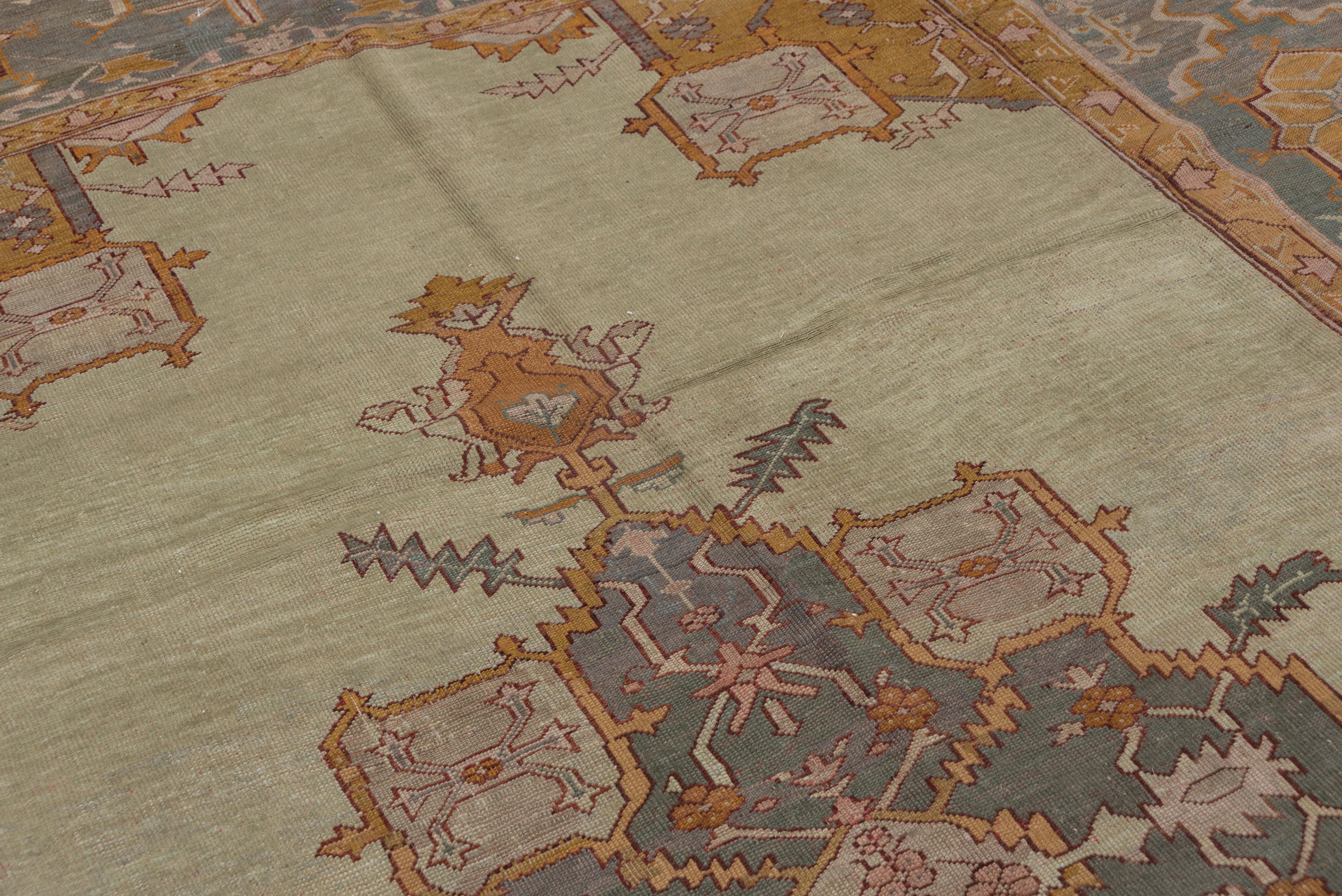 Antique Turkish Oushak Carpet For Sale 2