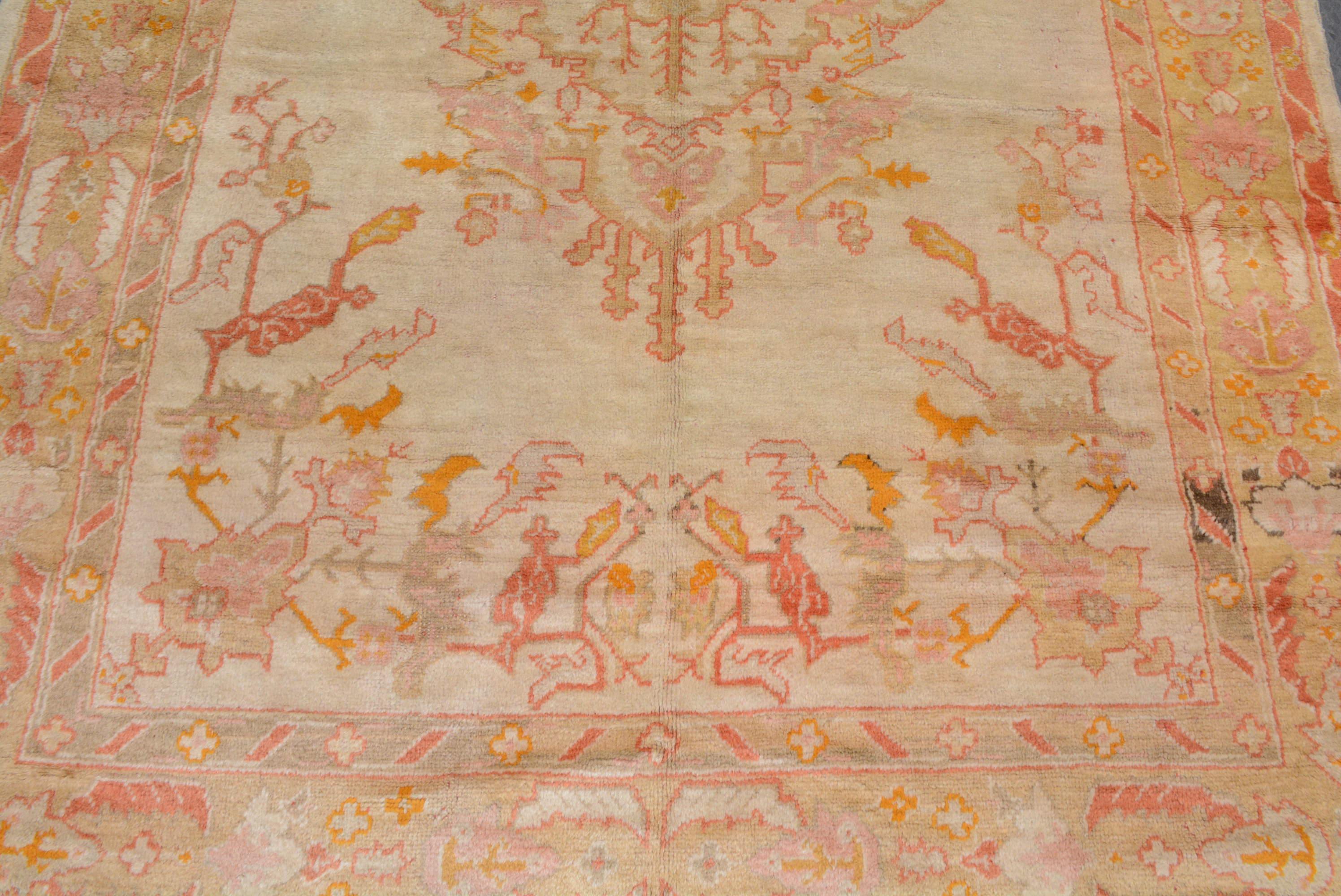 Antique Turkish Oushak Carpet For Sale 2