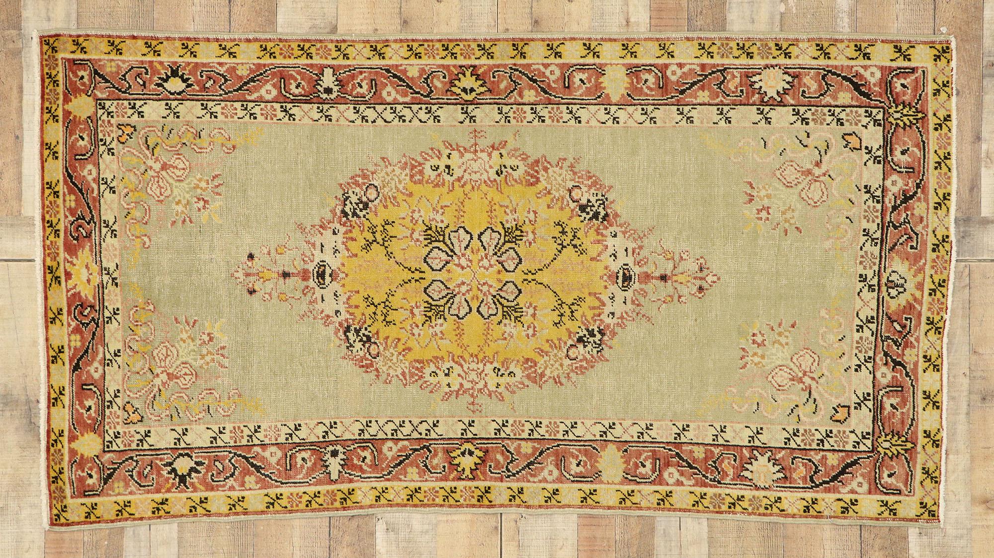 Antique Turkish Oushak Carpet For Sale 2