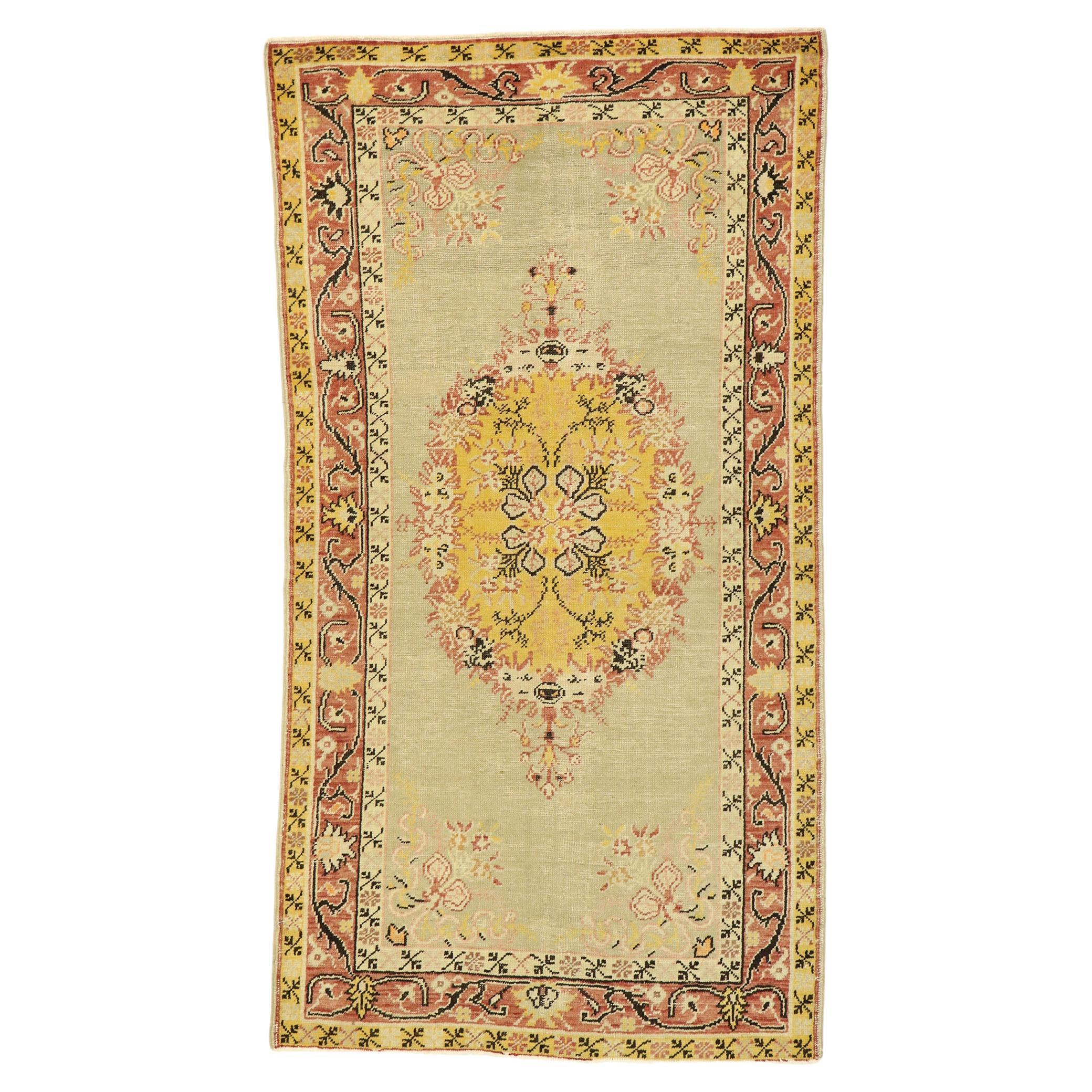 Antique Turkish Oushak Carpet For Sale