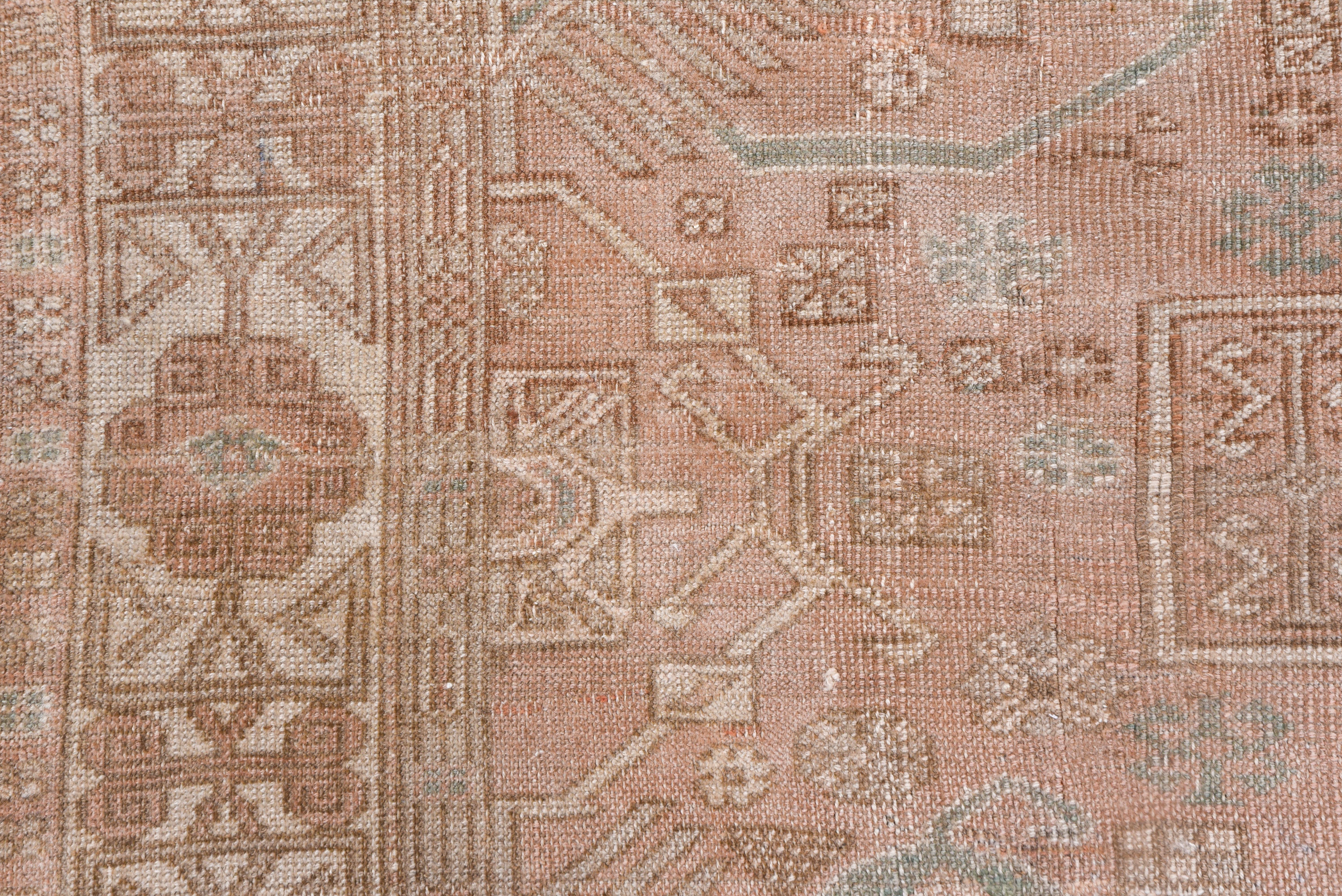 Hand-Knotted Antique Turkish Oushak Carpet, Light Brown Field, circa 1930s For Sale