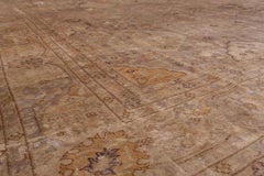 Antique Turkish Oushak Carpet, Light Purple Field, Light Gray Field, Soft Tones