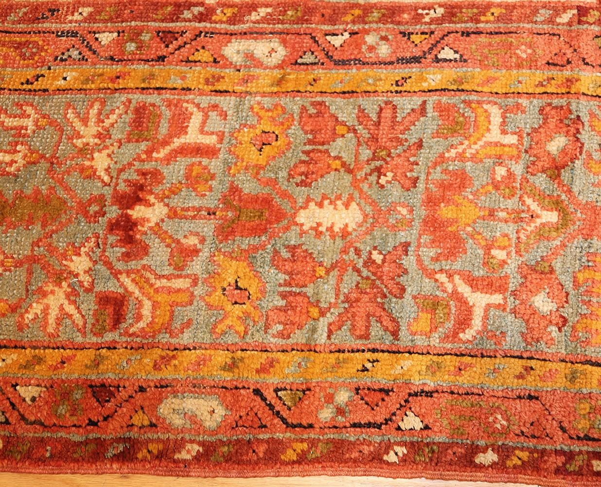 Antique Turkish Oushak rug, country of origin: Turkey, date circa 1900. Size: 12 ft. x 16 ft. (3.66 m x 4.88 m)

Western Turkey produced some of the most desirable carpets attributed to the Ottoman Empire, and this vintage Oushak rug upholds the