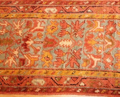 Antique Turkish Oushak Carpet. Size: 12 ft x 16 ft (3.66 m x 4.88 m)