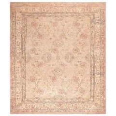 Antique Turkish Oushak Carpet. Size: 14 ft 8 in x 17 ft 3 in (4.47 m x 5.26 m)