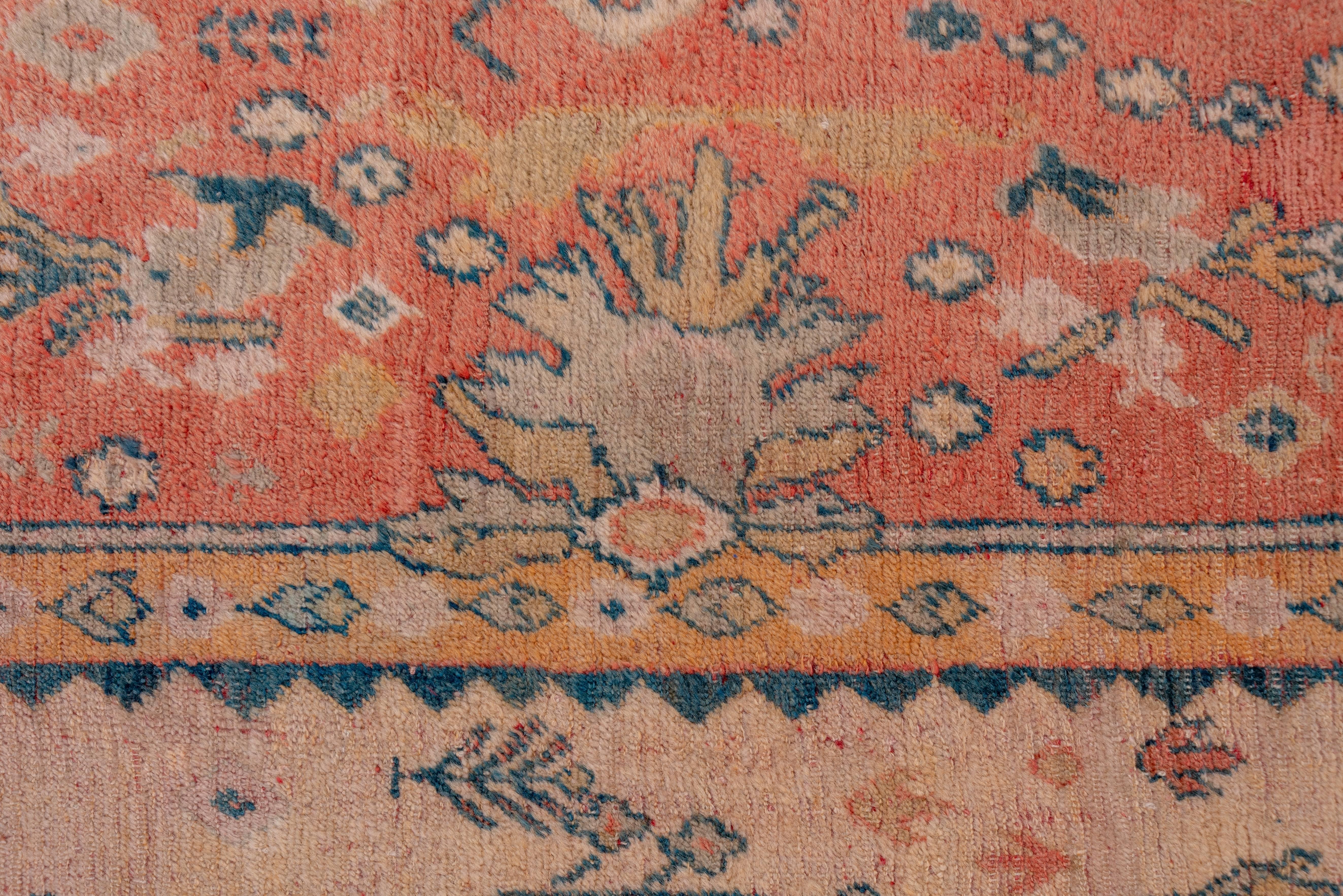 Tapis turc ancien d'Oushak, palette de tissu souple en vente 3