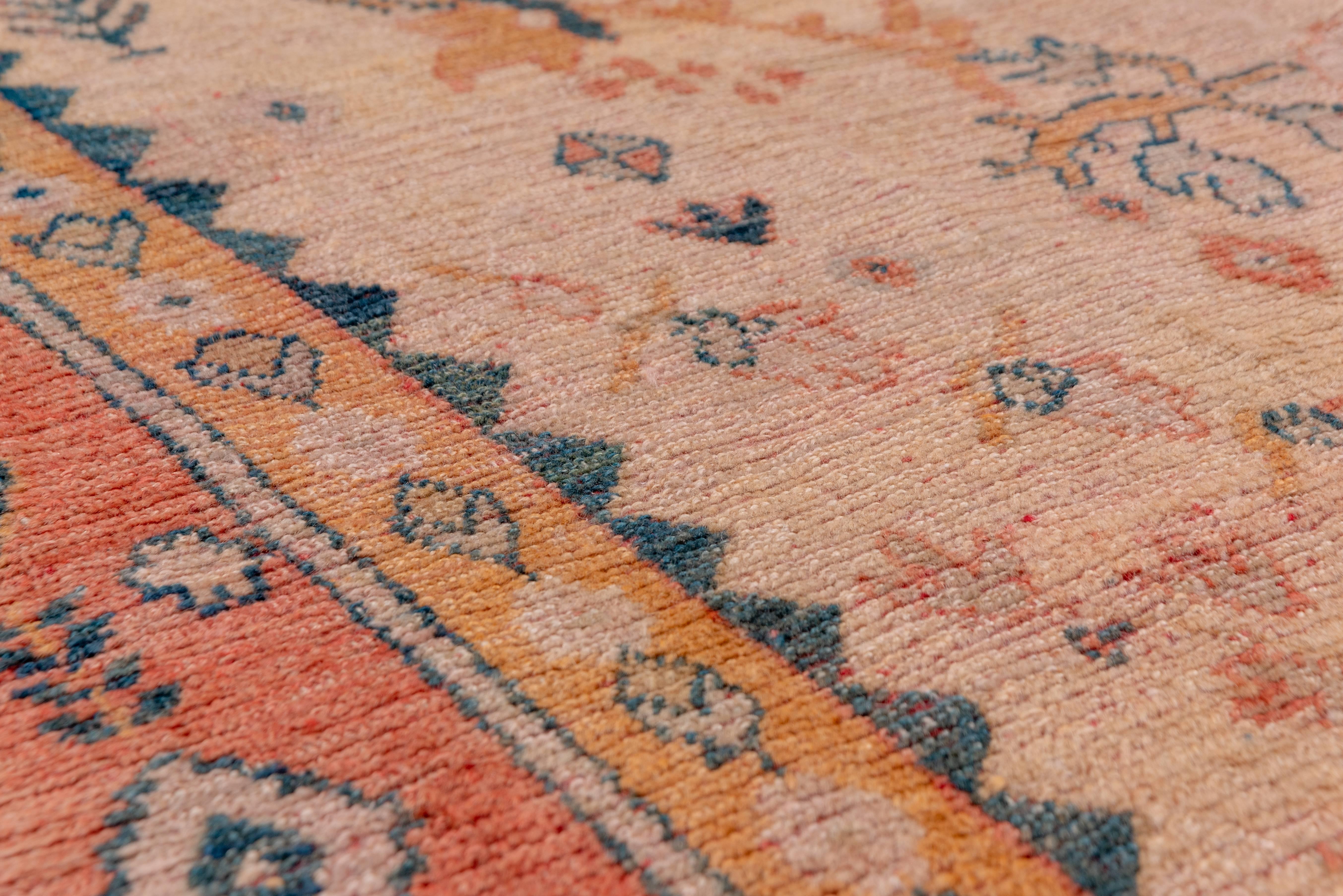 Antique Turkish Oushak Carpet, Soft Palette For Sale 6