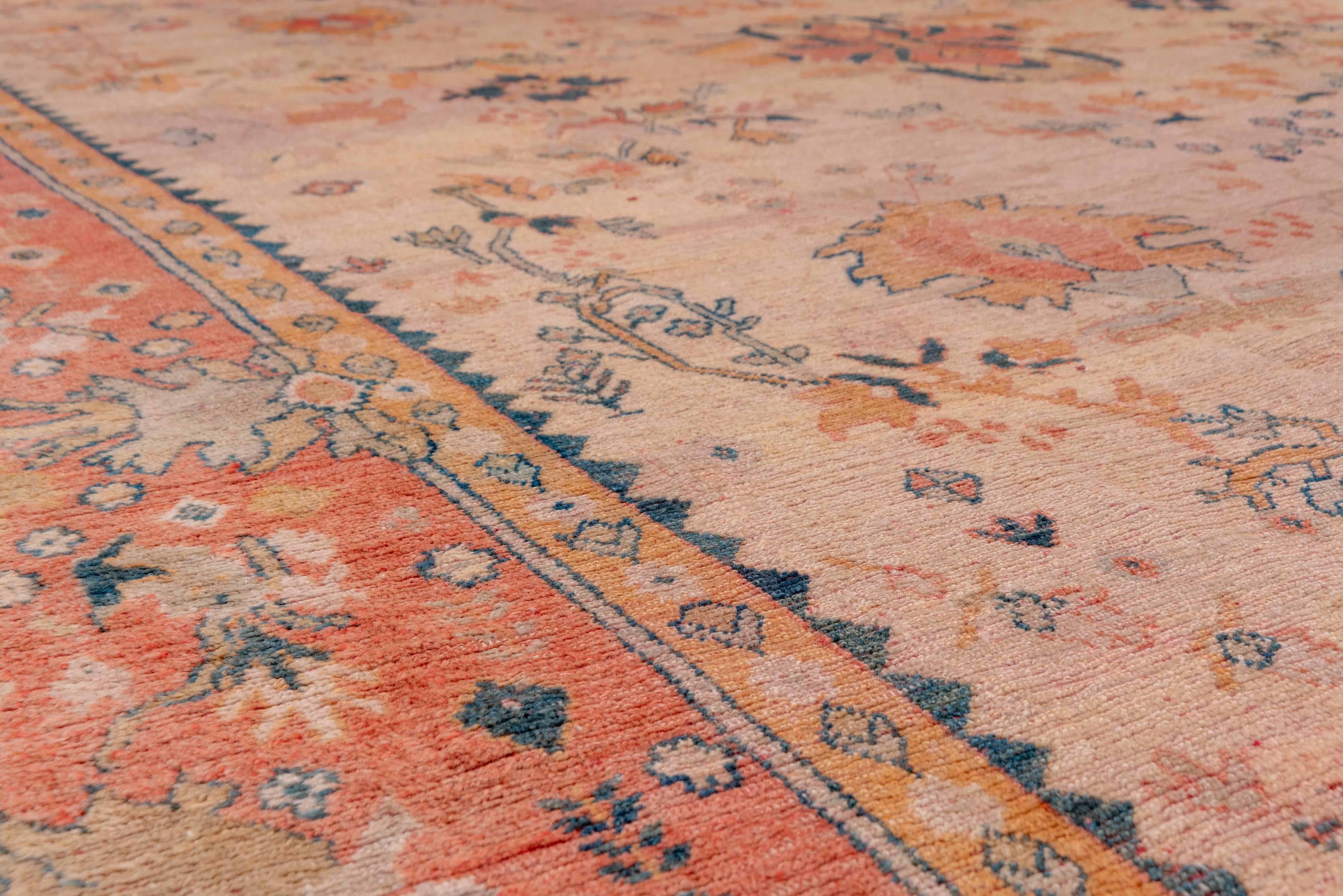 Antique Turkish Oushak Carpet, Soft Palette For Sale 7