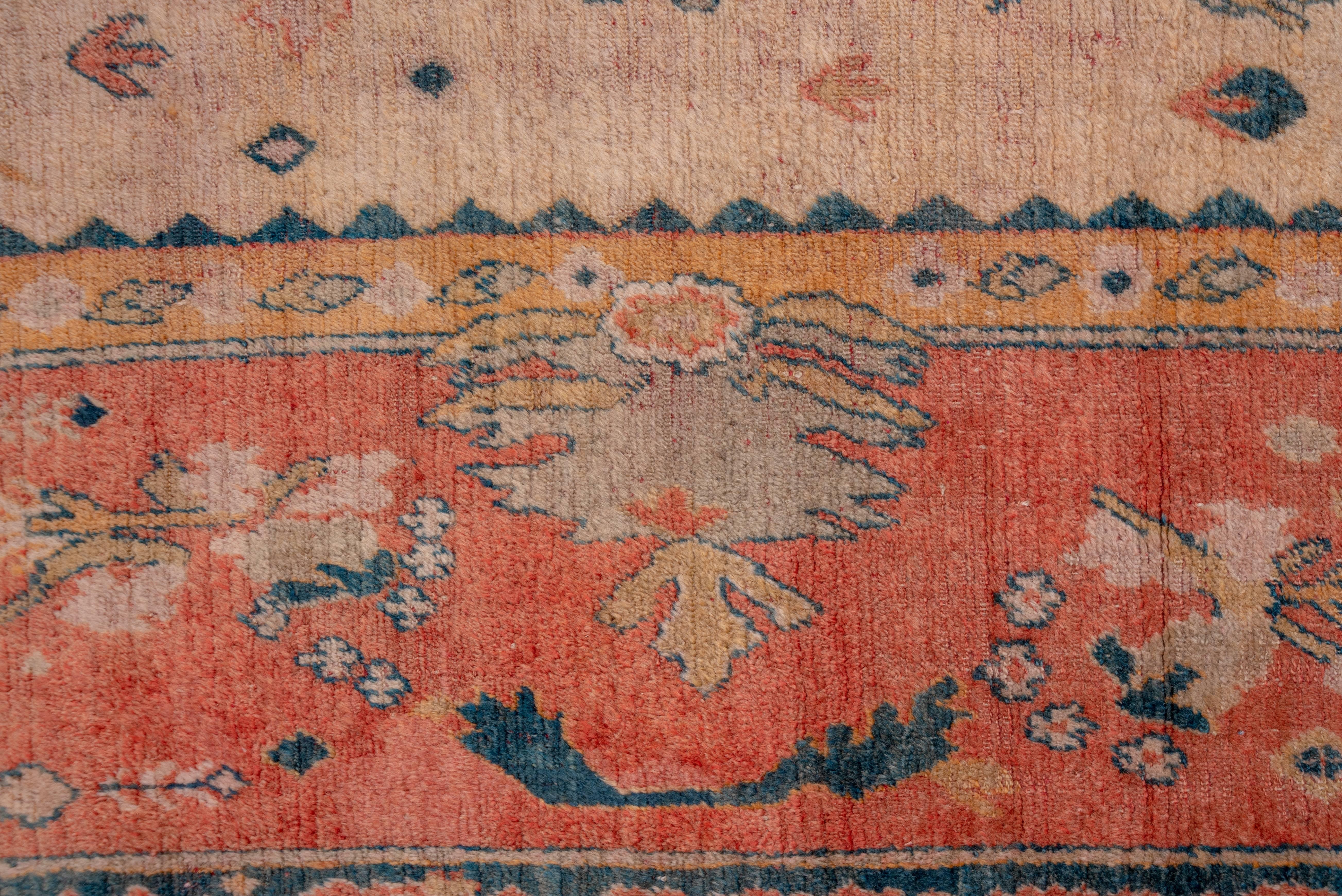 Antique Turkish Oushak Carpet, Soft Palette For Sale 9