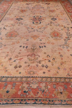 Antique Turkish Oushak Carpet, Soft Palette