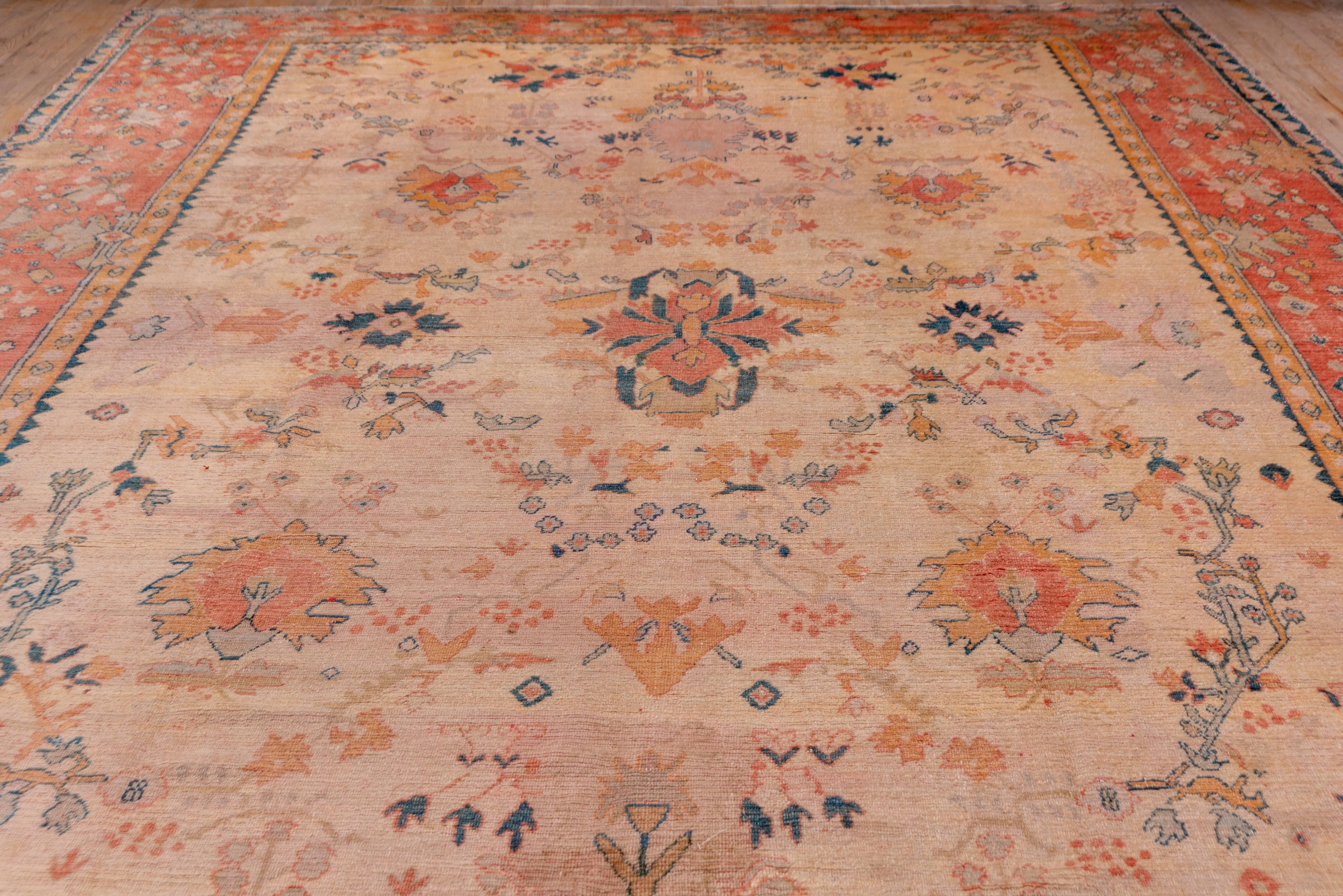 Antique Turkish Oushak Carpet, Soft Palette In Excellent Condition For Sale In New York, NY