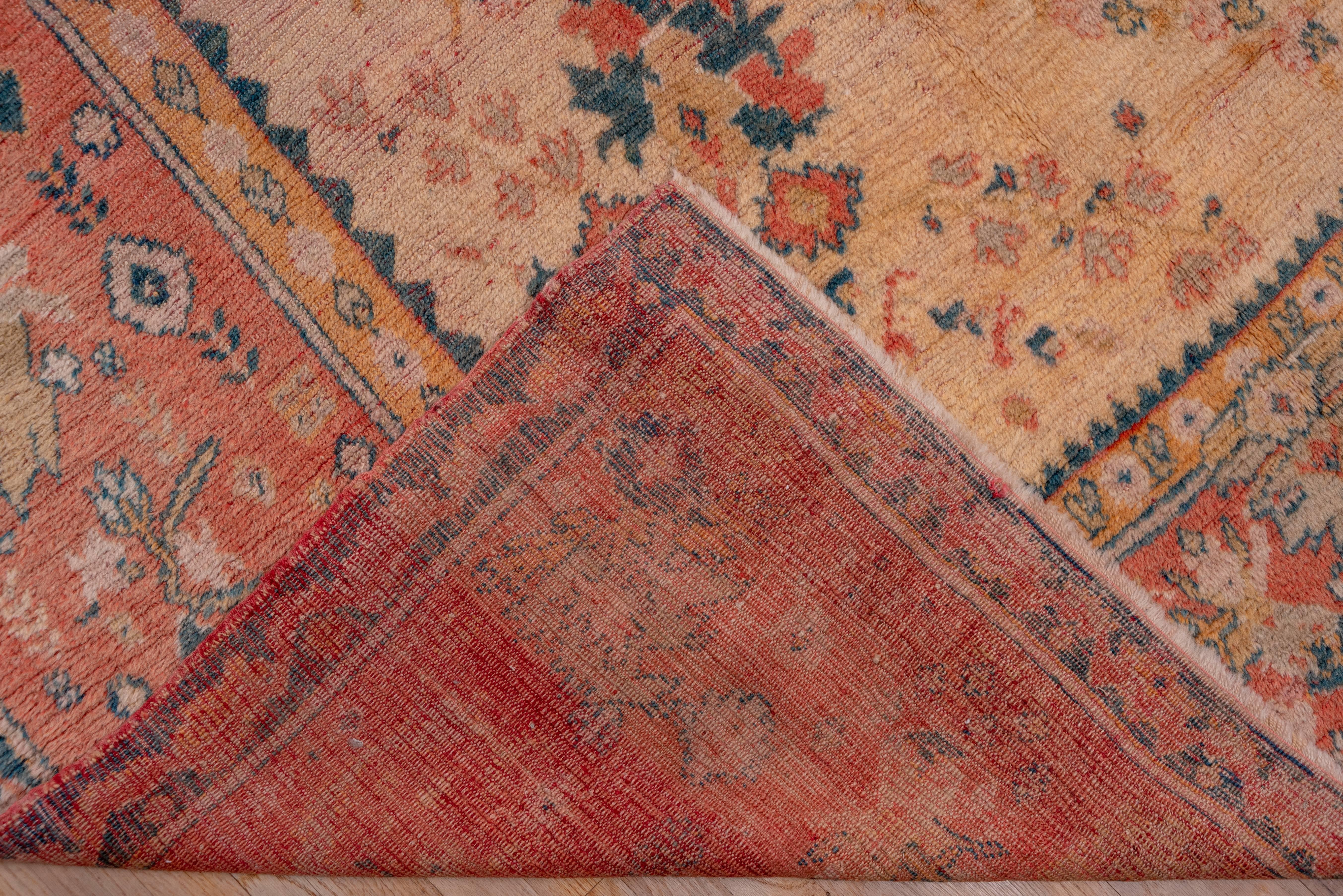 Antique Turkish Oushak Carpet, Soft Palette For Sale 1