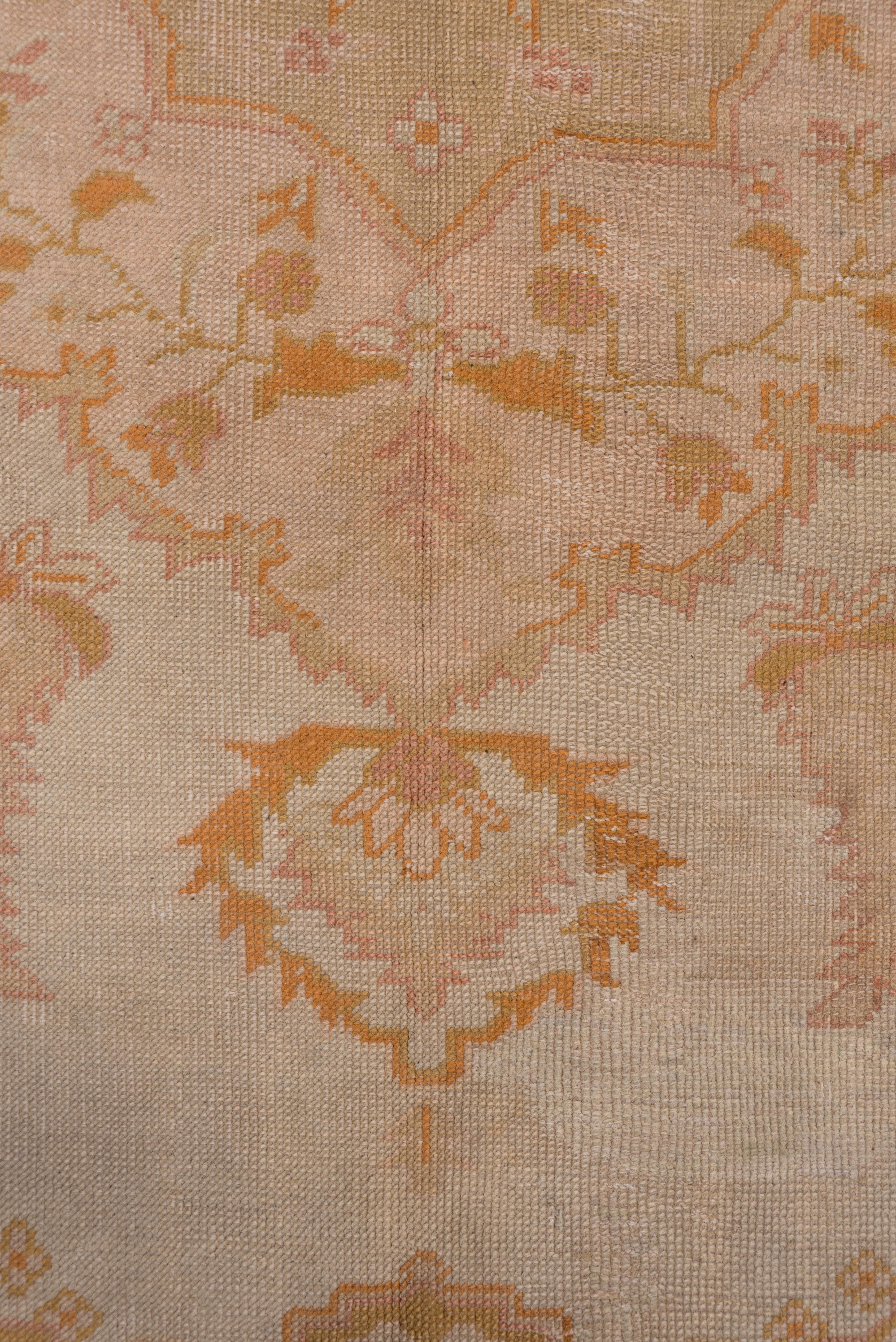 Antique Turkish Oushak Carpet, Soft Palette 1