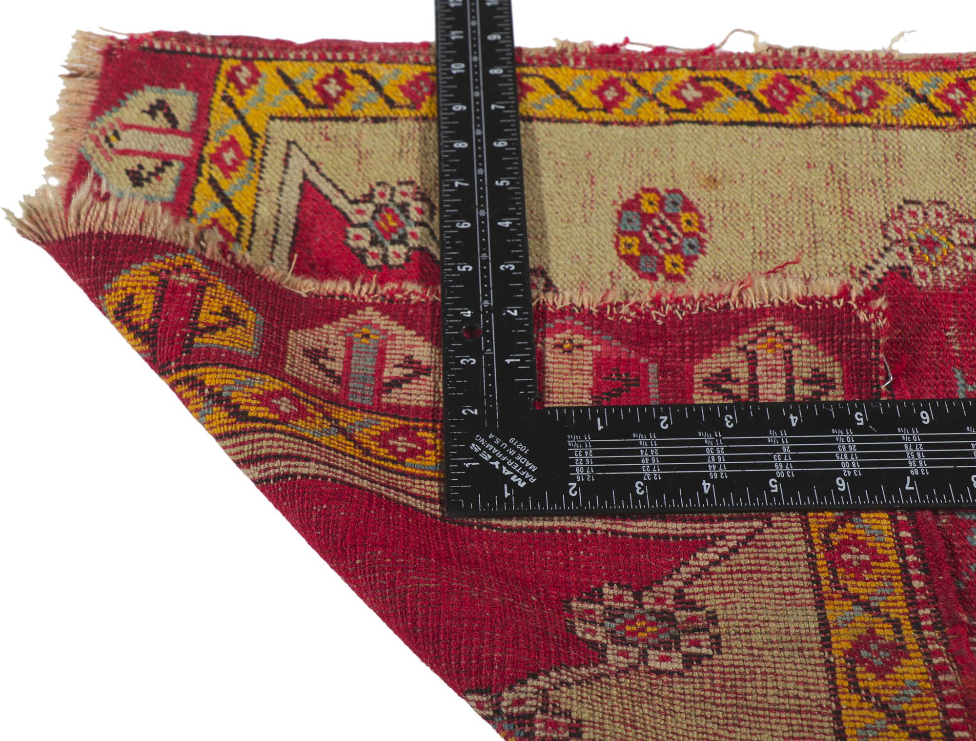 1900's Distressed Türkisch Oushak Teppich (20. Jahrhundert) im Angebot