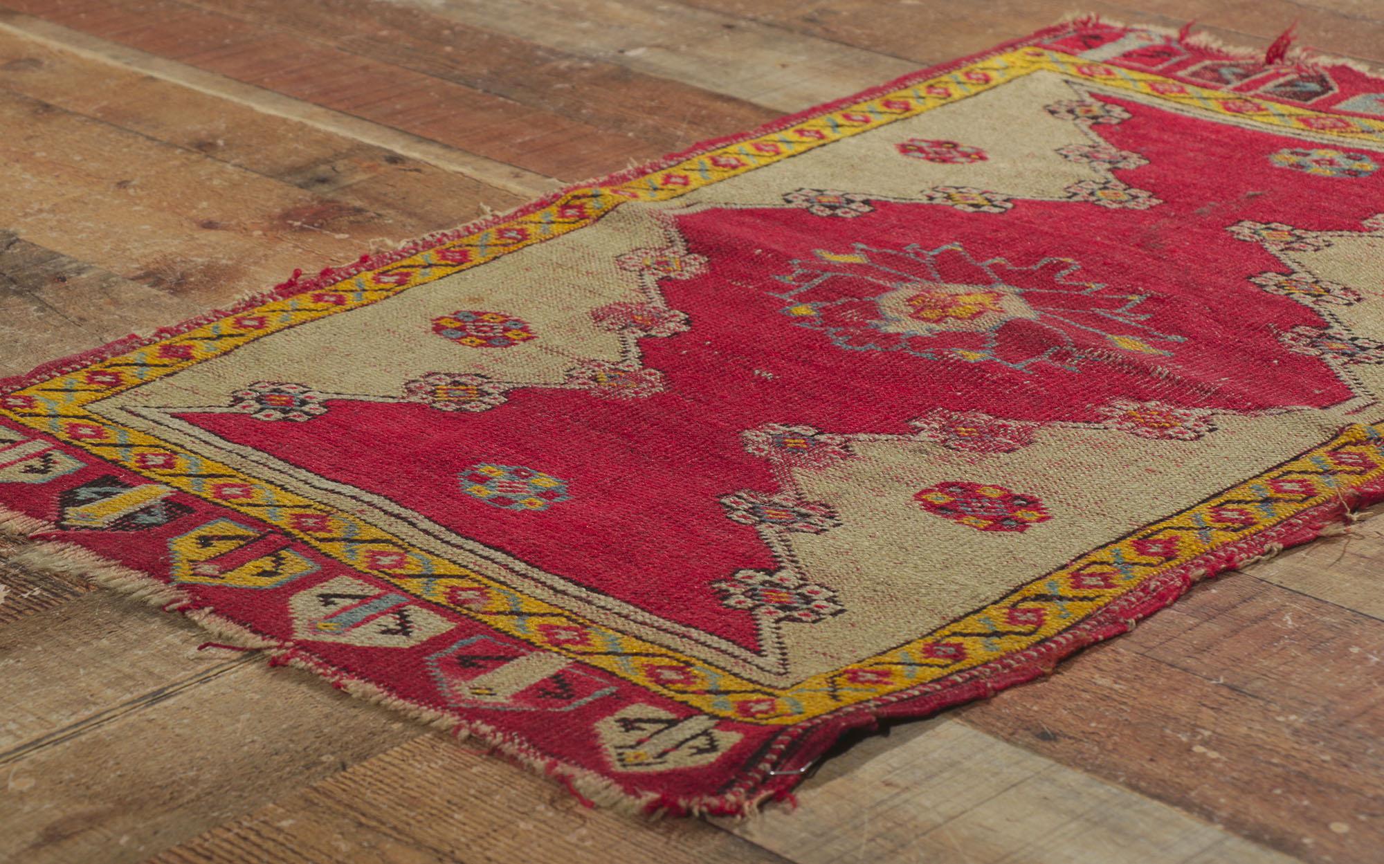 1900's Distressed Türkisch Oushak Teppich (Wolle) im Angebot