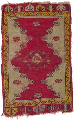 1900's Distressed Turkish Oushak Carpet