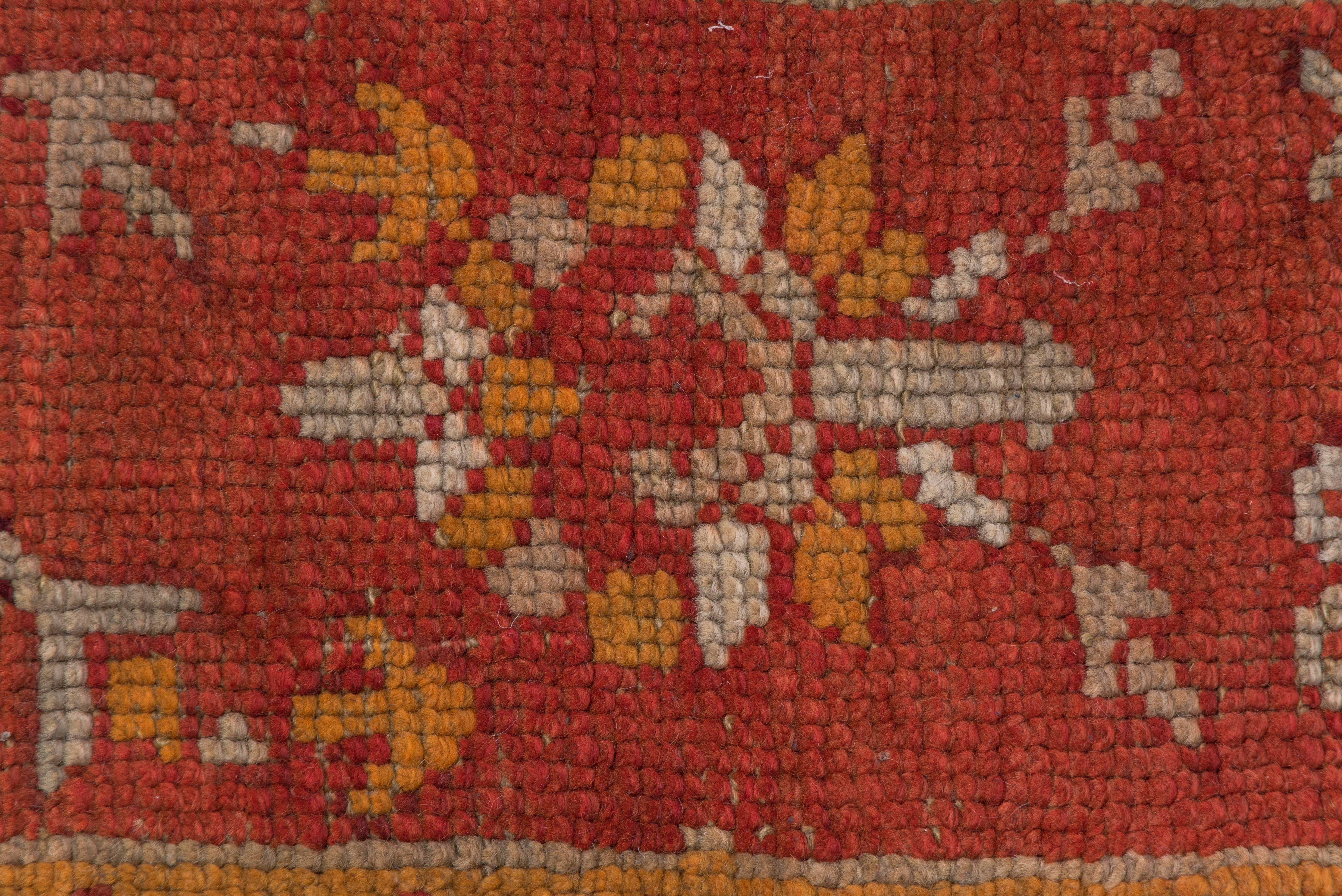 Antique Turkish Oushak Carpet, Yellow Field For Sale 7