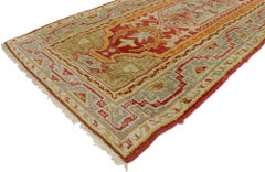 Antique Turkish Oushak Extra-Long Runner with Eclectic Mediterranean Style