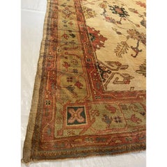 Antique Turkish Oushak Floral Design Rug 11'6''x10'8'