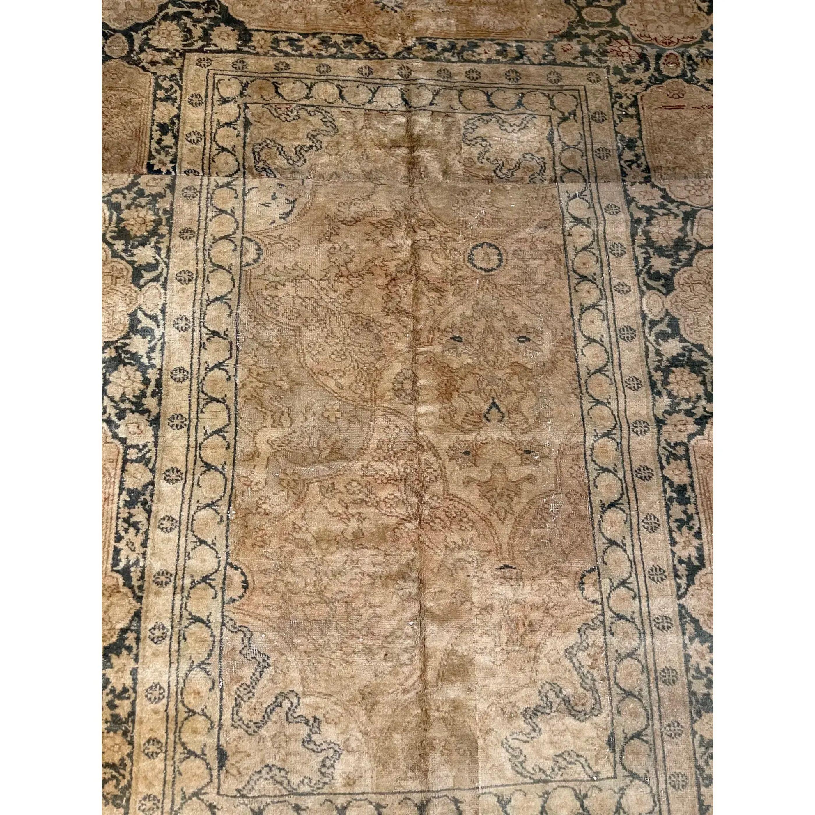 Empire Ancien tapis turc à fleurs d'Oushak 10'x7'10'' en vente