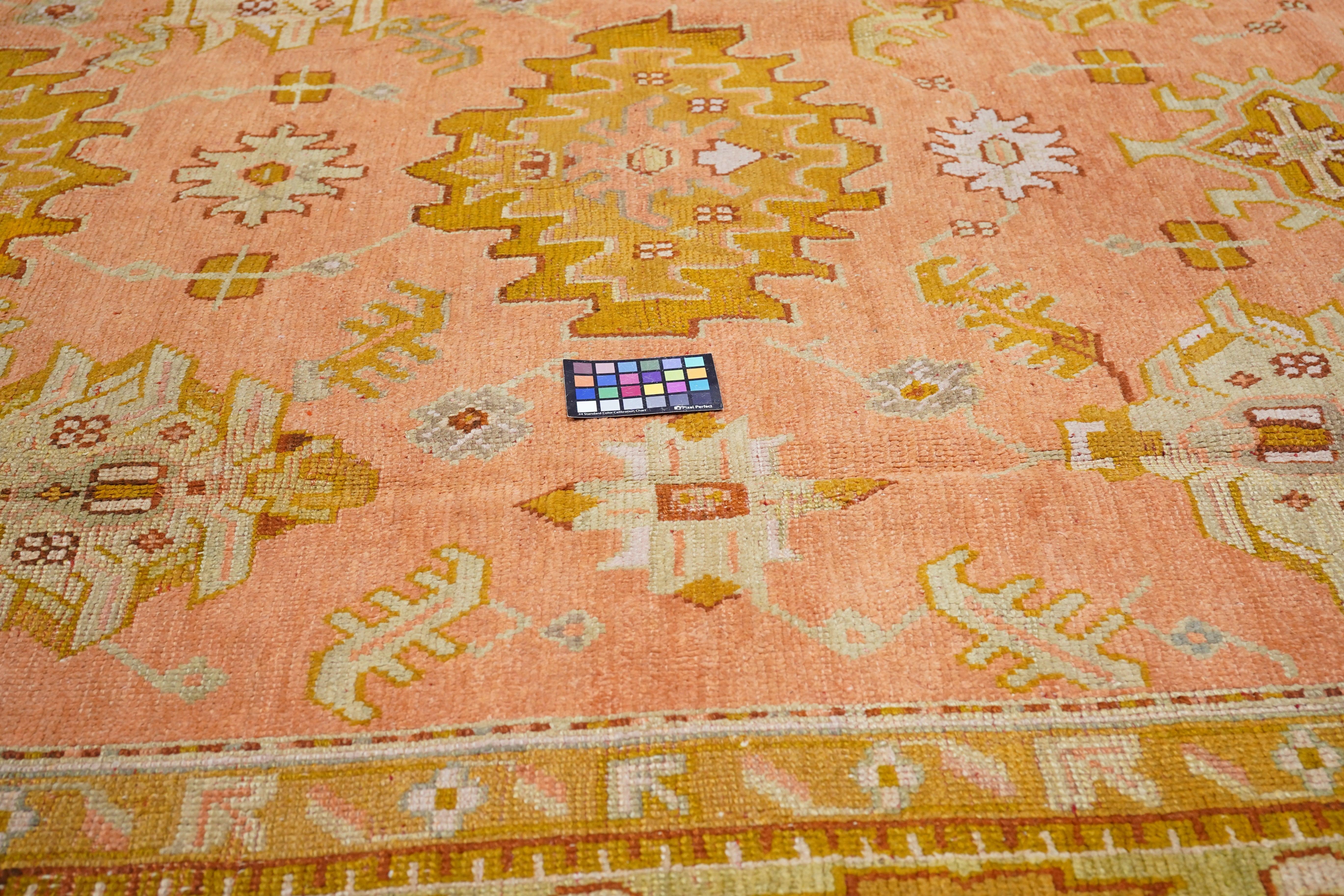 Antique Oushak Rug 10'5'' x 18'10'' For Sale 1
