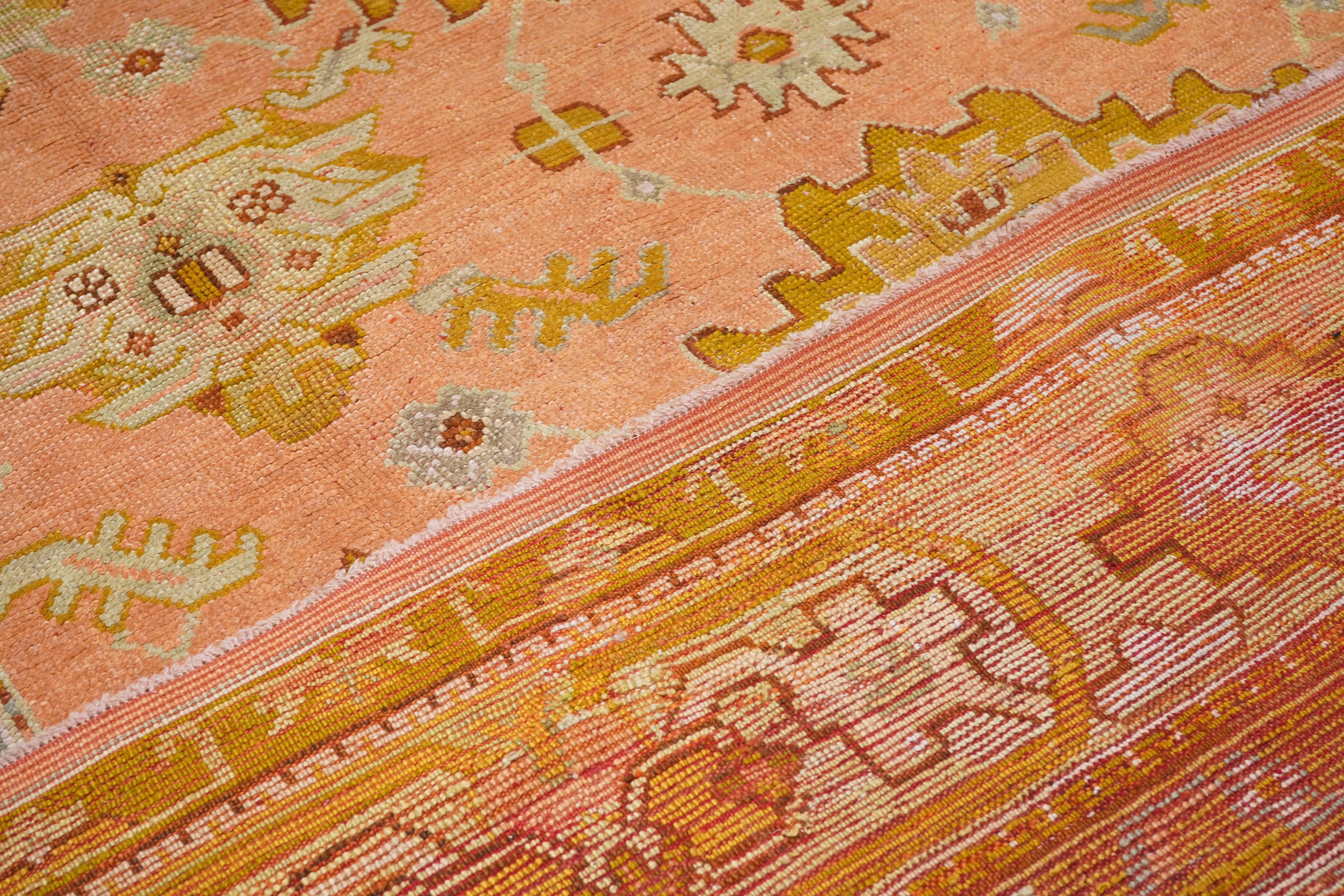 Antique Oushak Rug 10'5'' x 18'10'' For Sale 3