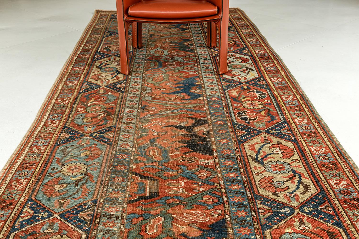 Hand-Knotted Antique Turkish Oushak For Sale